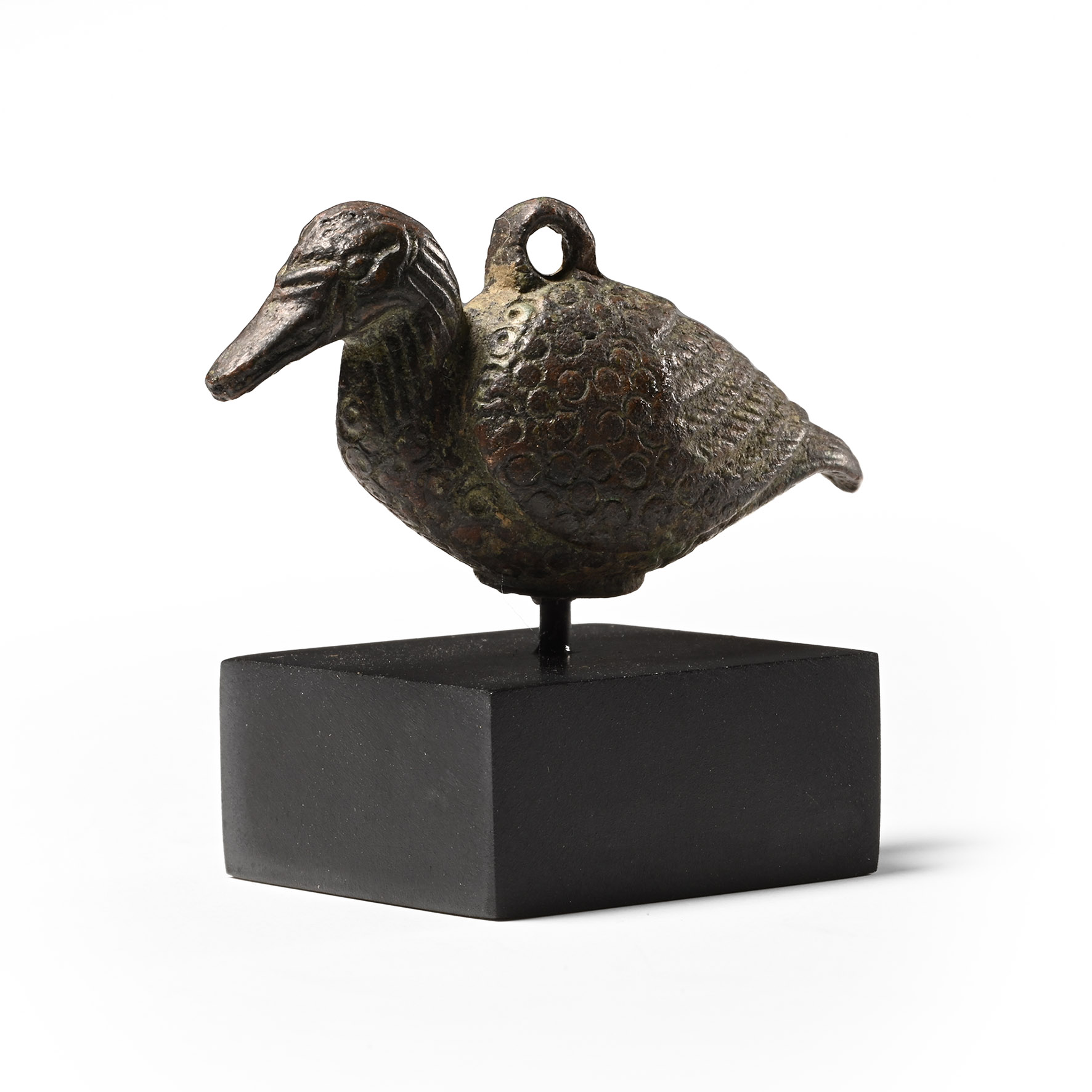 Roman Bronze Tintinnabulum Duck Pendant