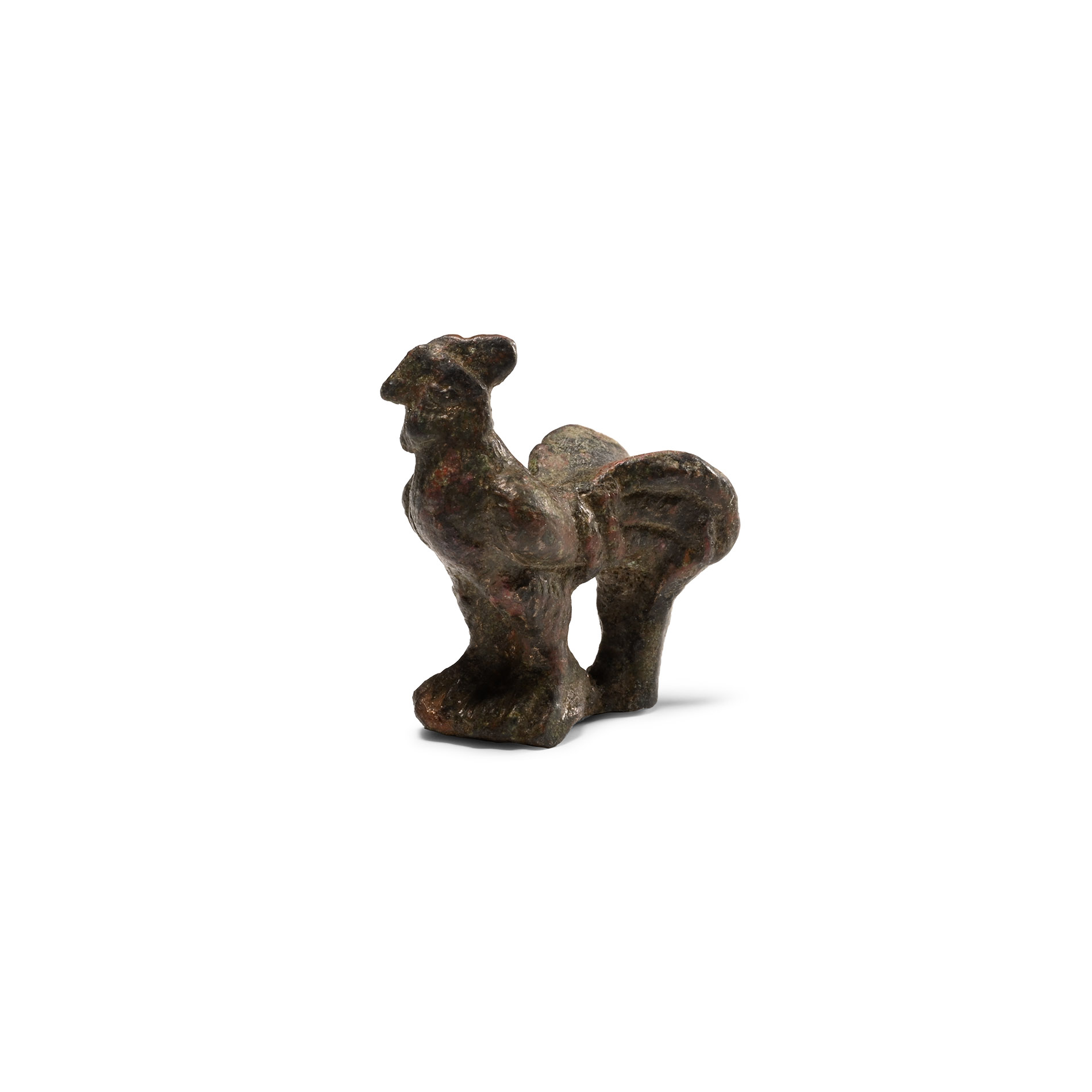 Roman Bronze Standing Cockerel Statuette