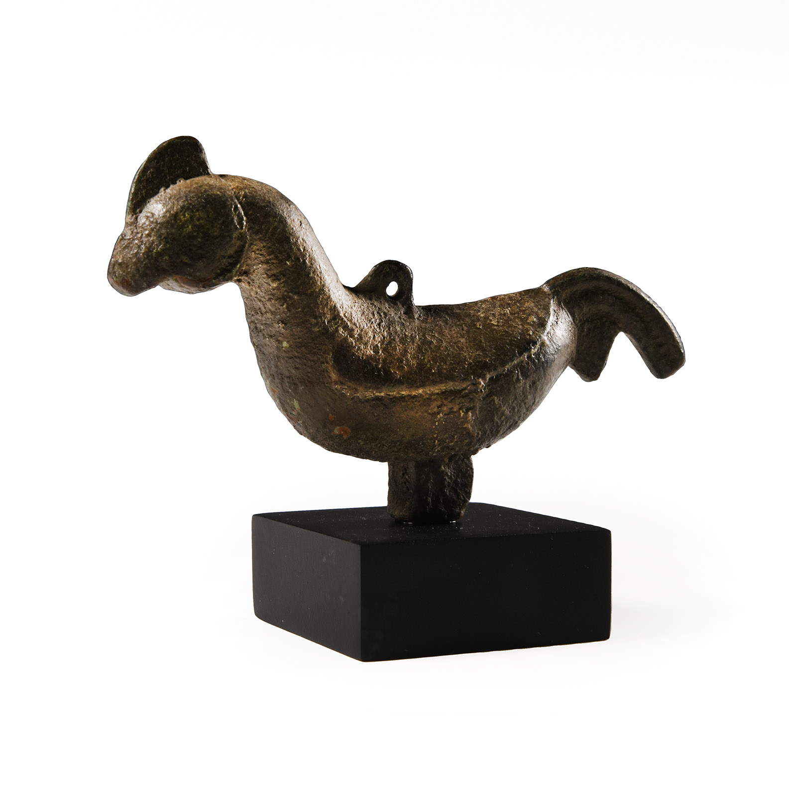 Roman Bronze Cockerel Tintinnabulum Pendant