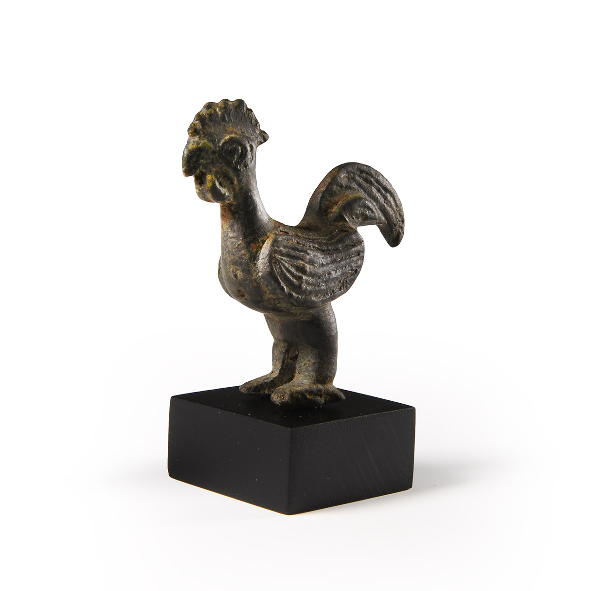 Roman Bronze Cockerel Statuette