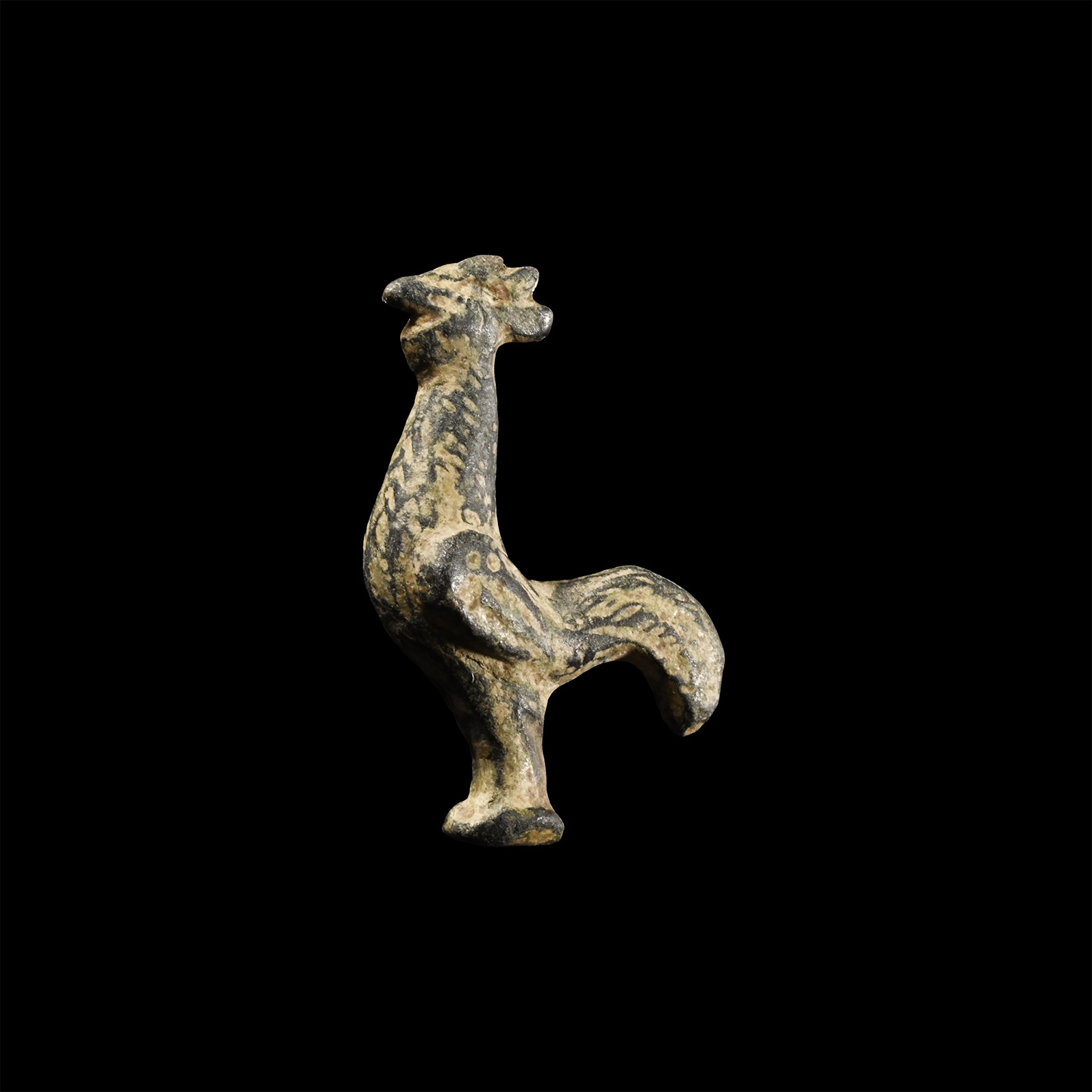 Roman Bronze Cockerel Statuette
