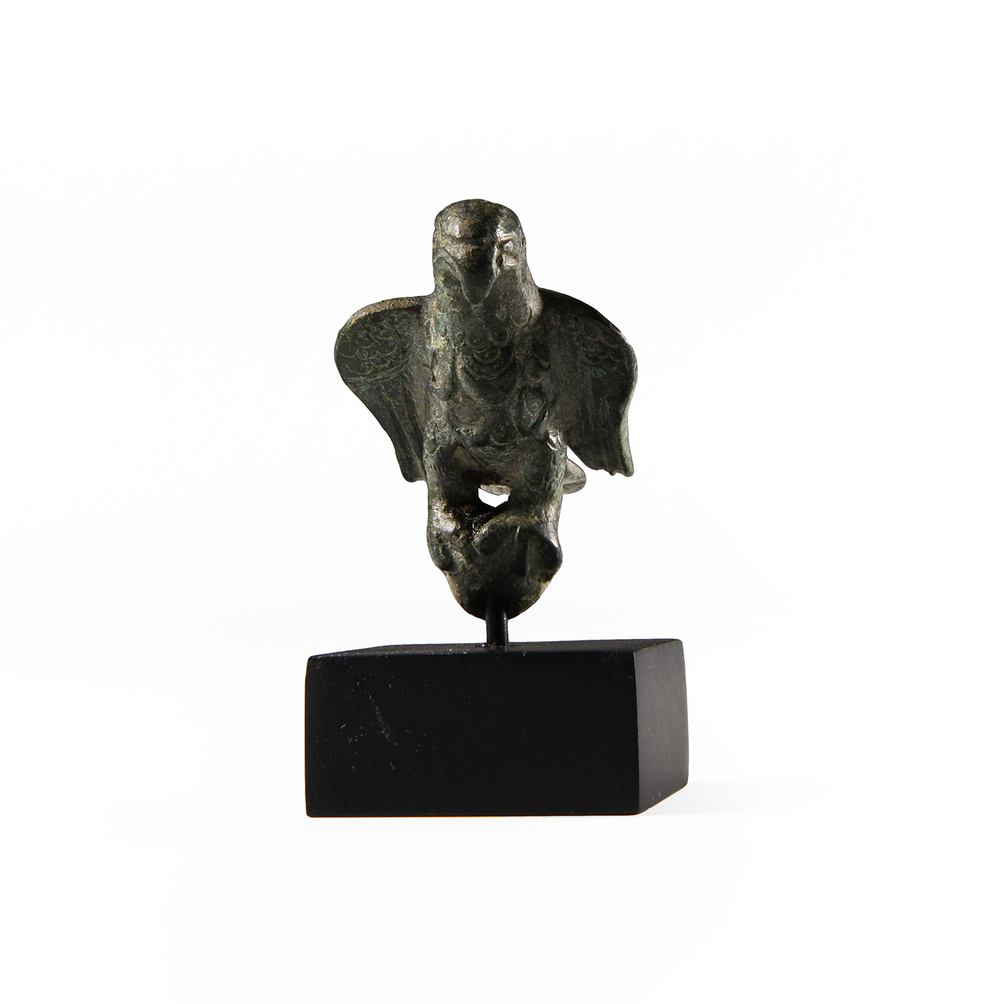 Roman Bronze Eagle on Globe Statuette