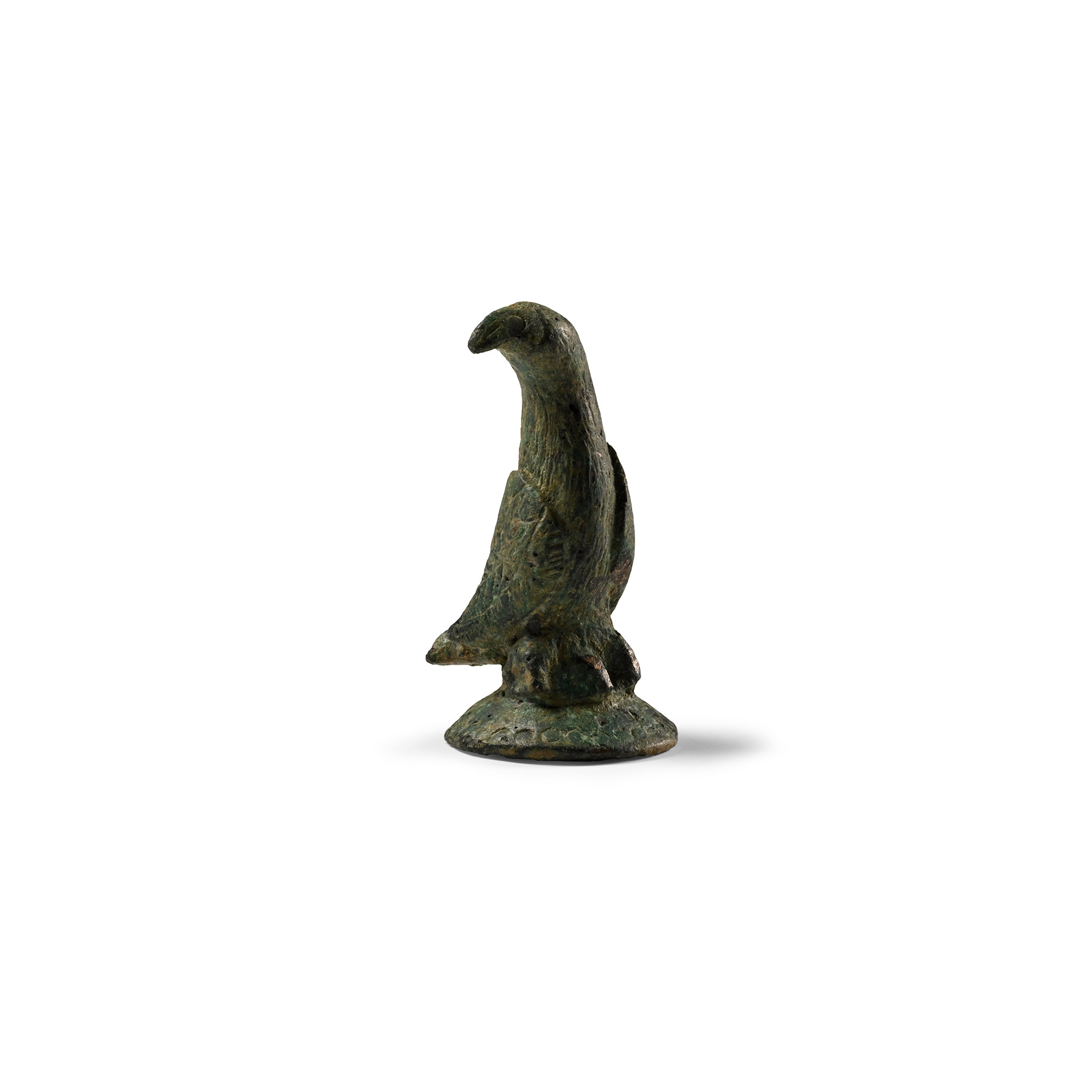 Roman Bronze Eagle on Decorated Base