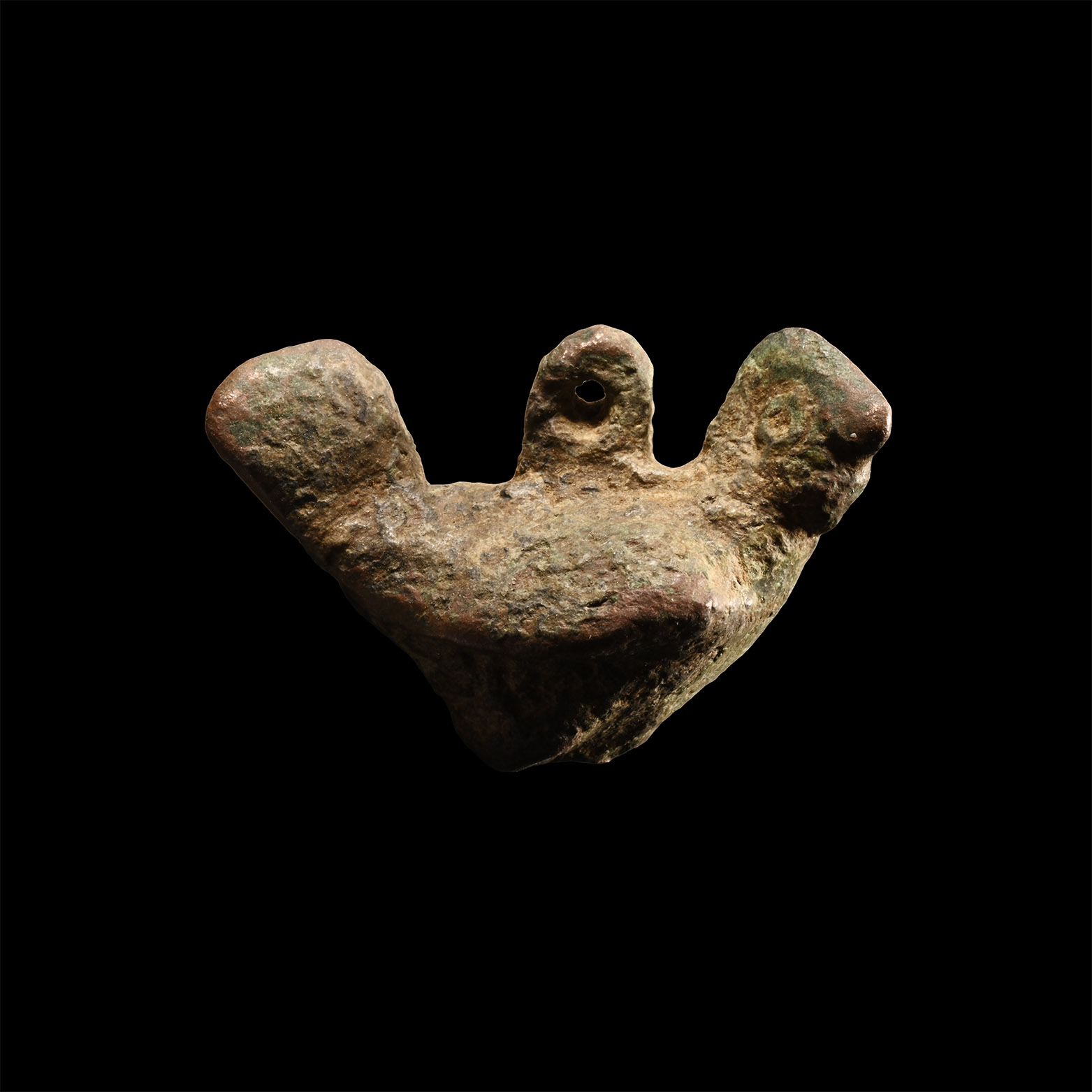 Roman Bronze Cockerel Tintinnabulum Pendant
