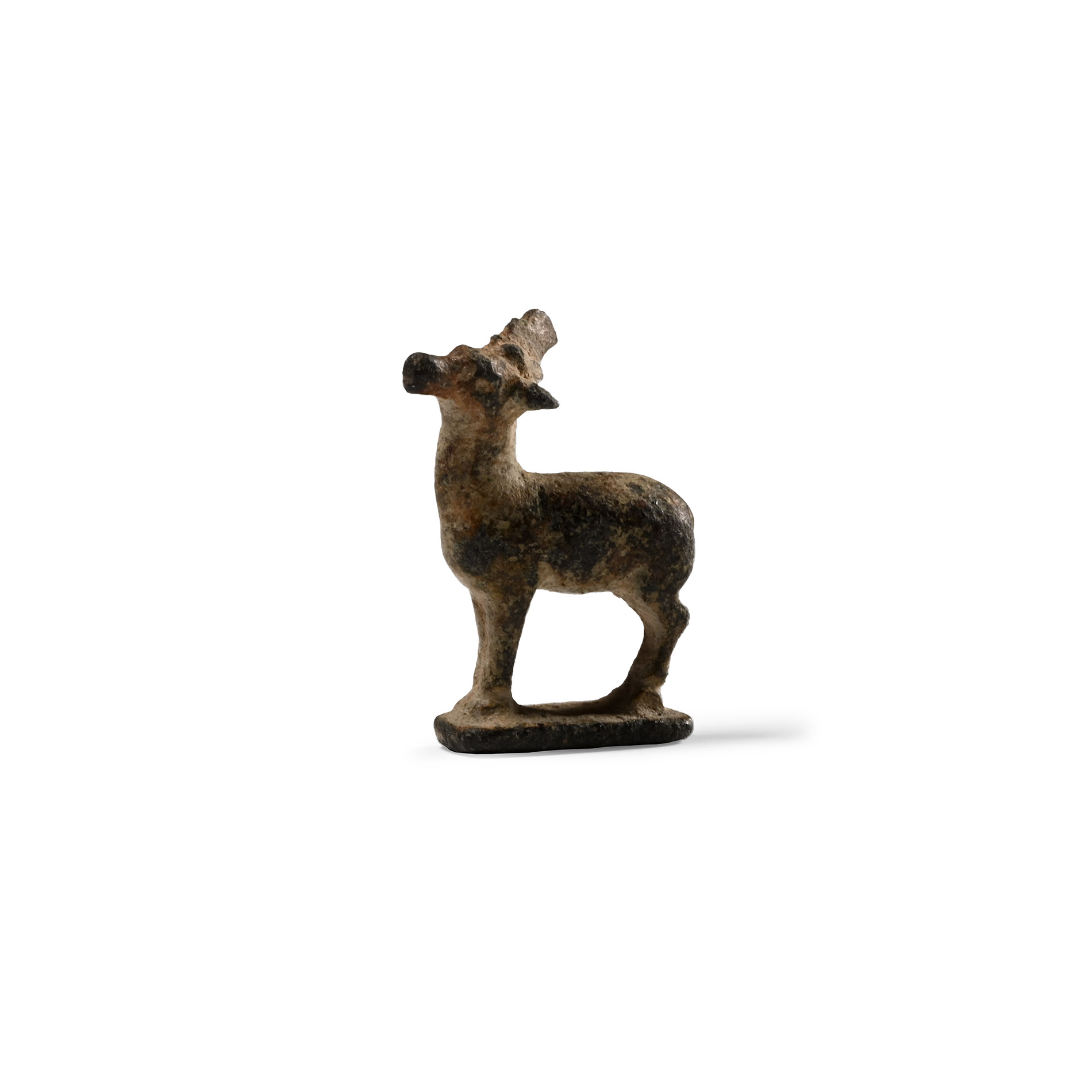 Roman Bronze Standing Deer Statuette