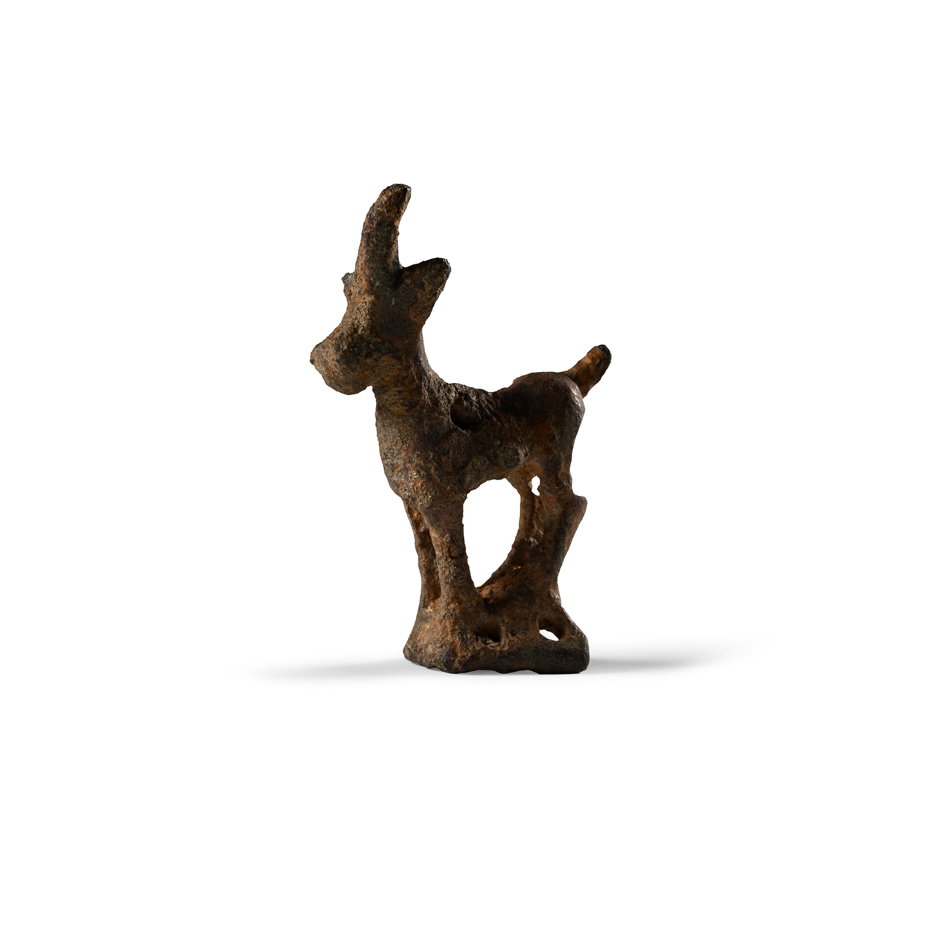 Roman Iron Standing Antelope Statuette