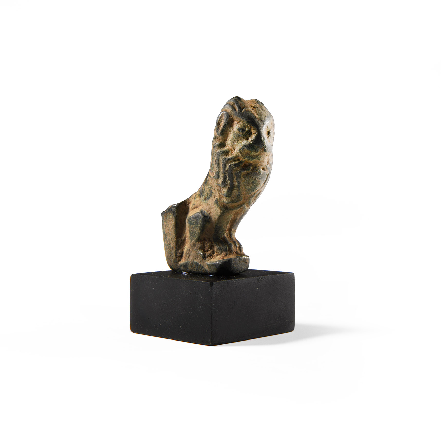 Roman Bronze Seated Lion Statuette