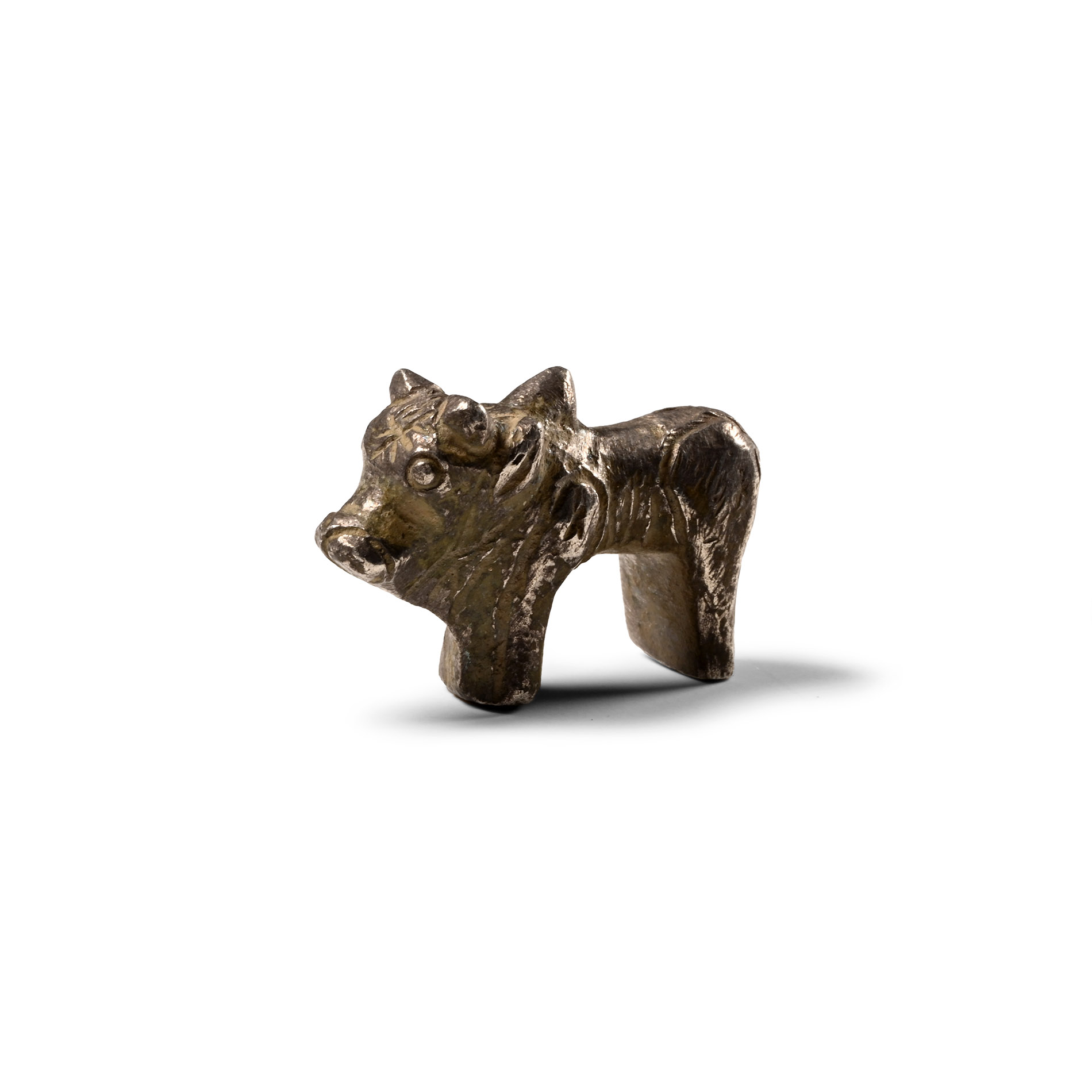 Roman Silver Standing Bull Statuette