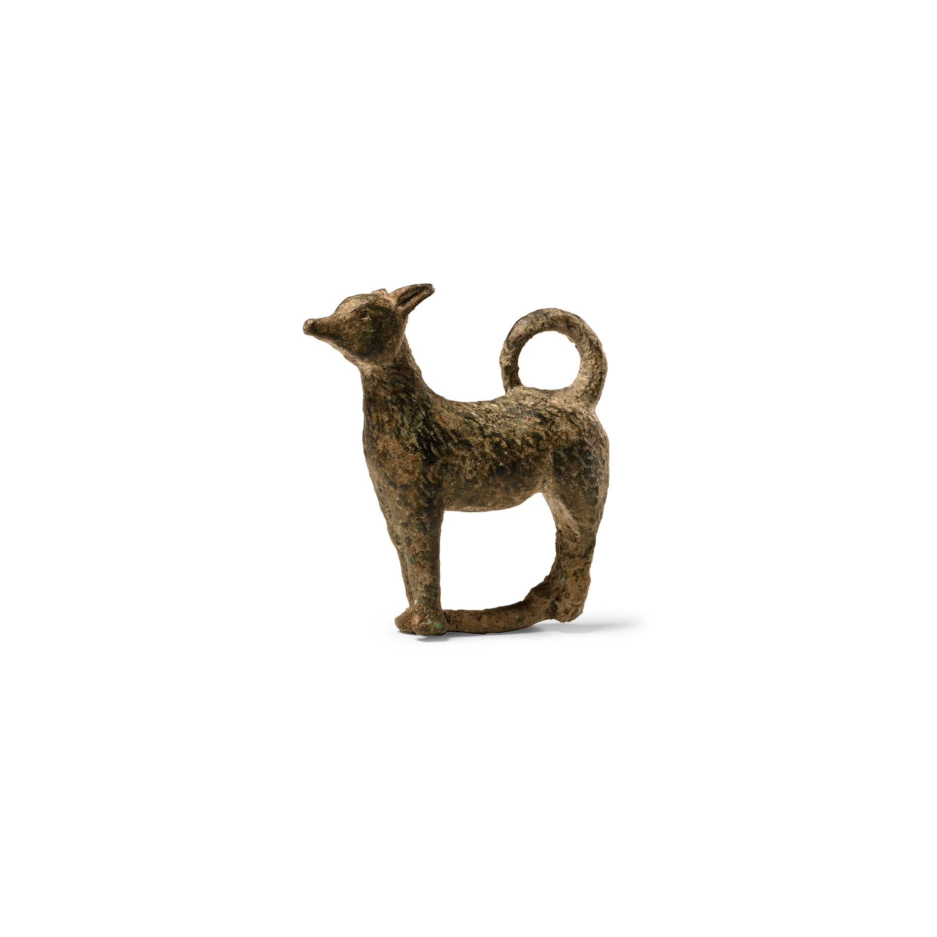 Roman Bronze Standing Dog Statuette