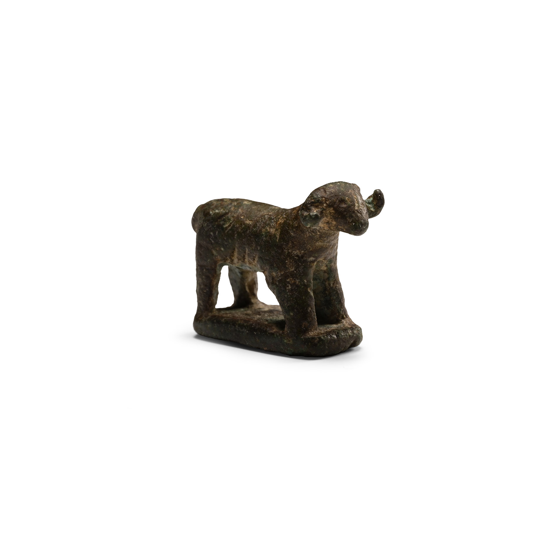 Roman Bronze Standing Ram Statuette