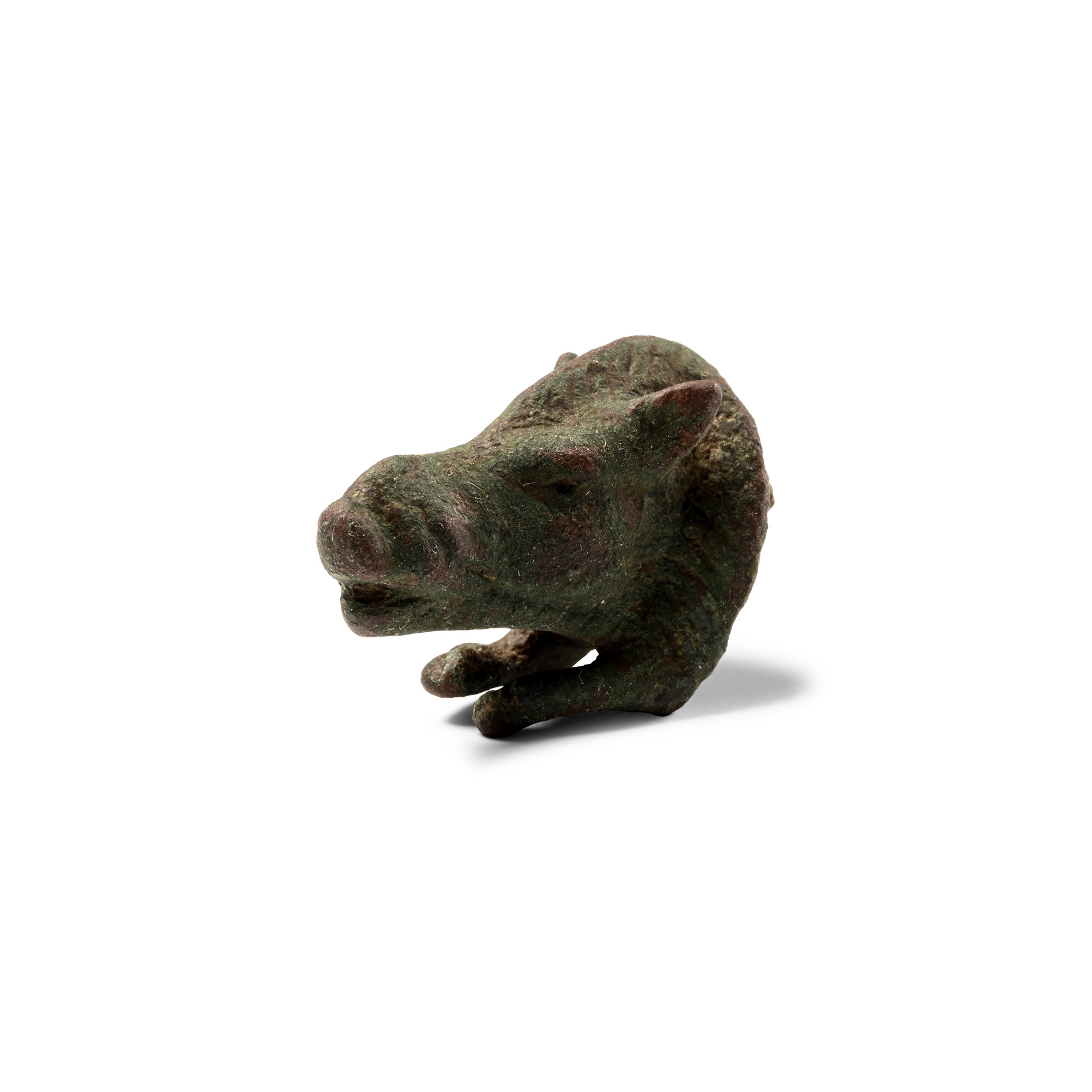 Celtic Bronze Wild Boar's Head Bowl Mount