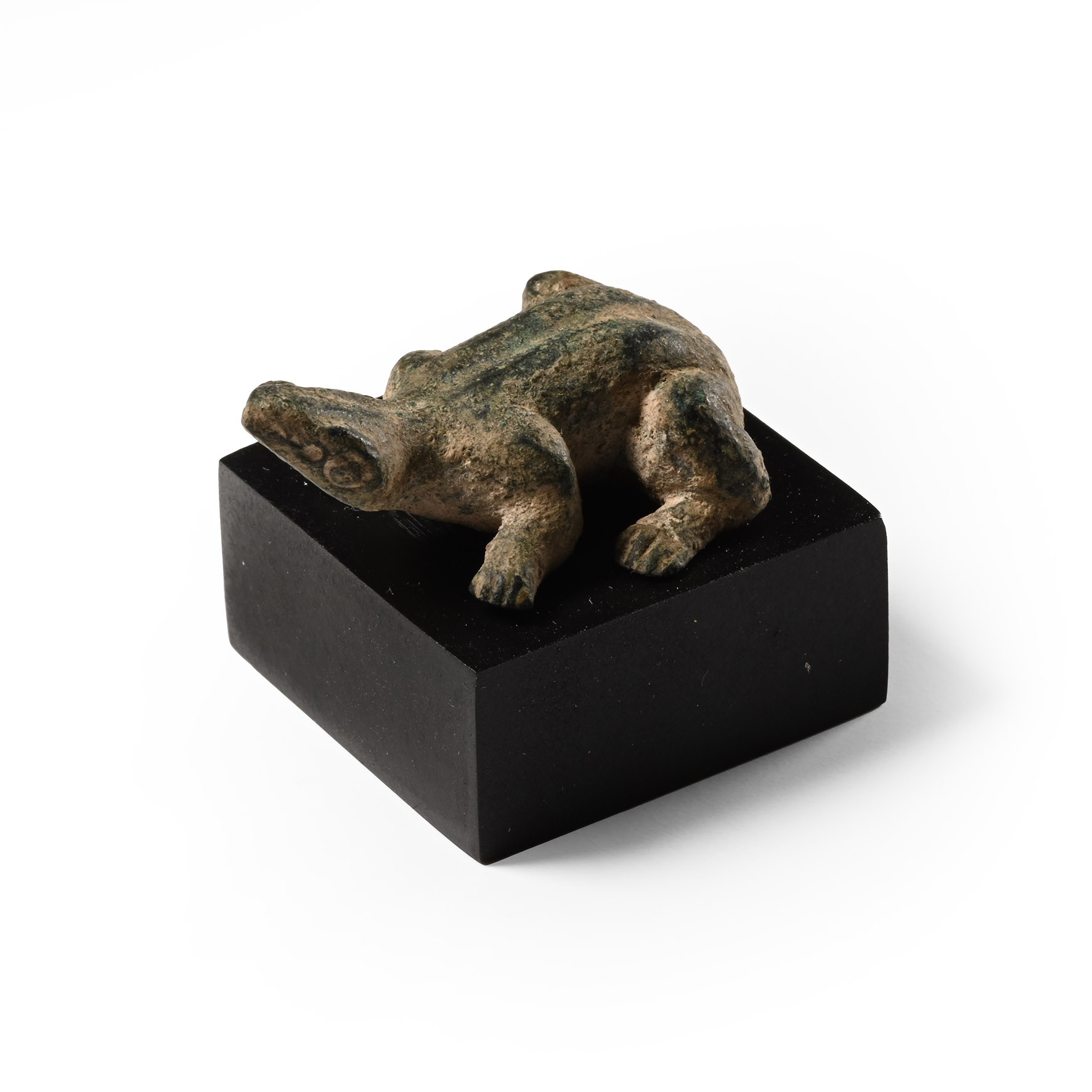 Romano Bronze Standing Frog Statuette