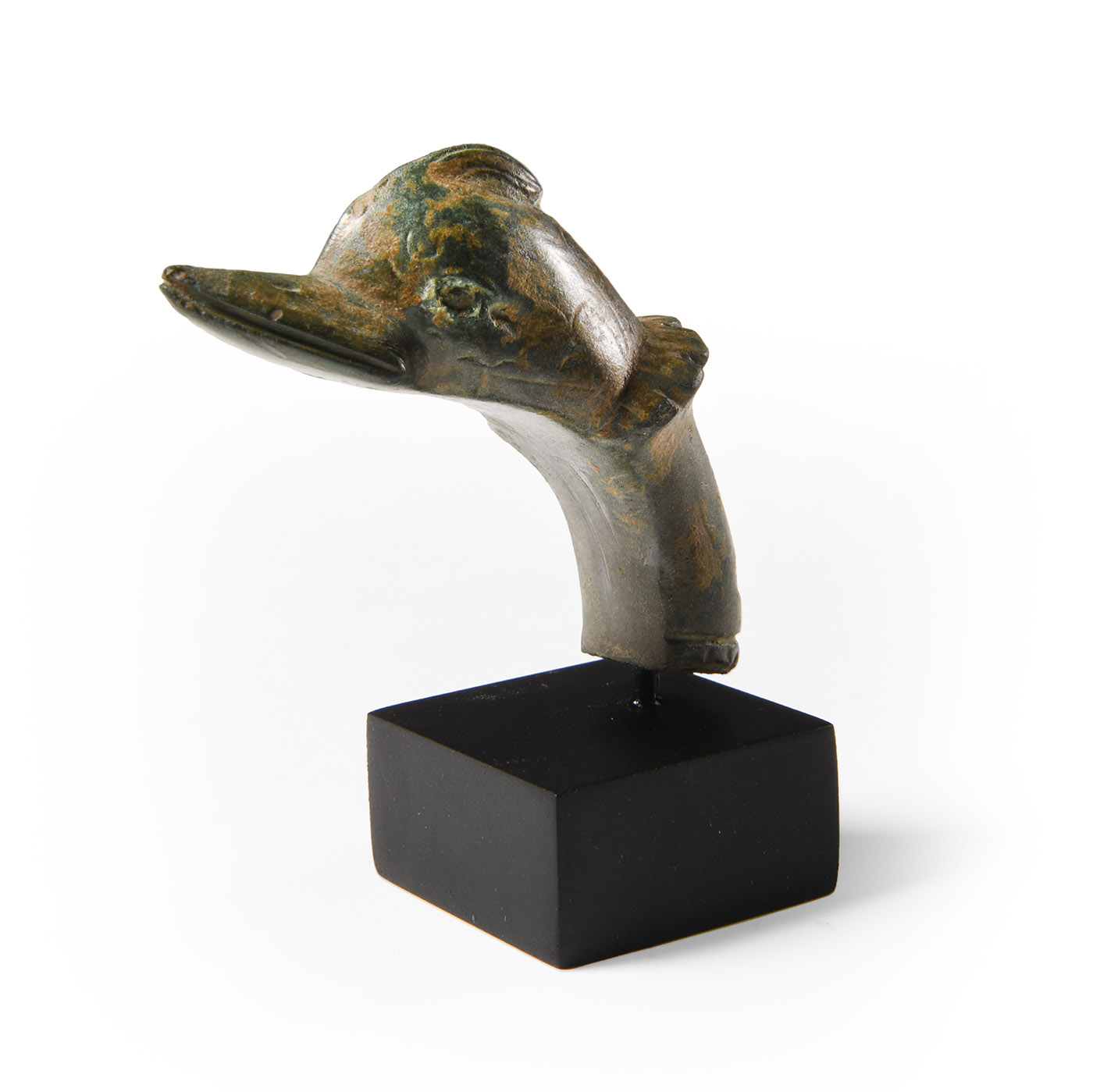 Roman Bronze Head of a Dolphin