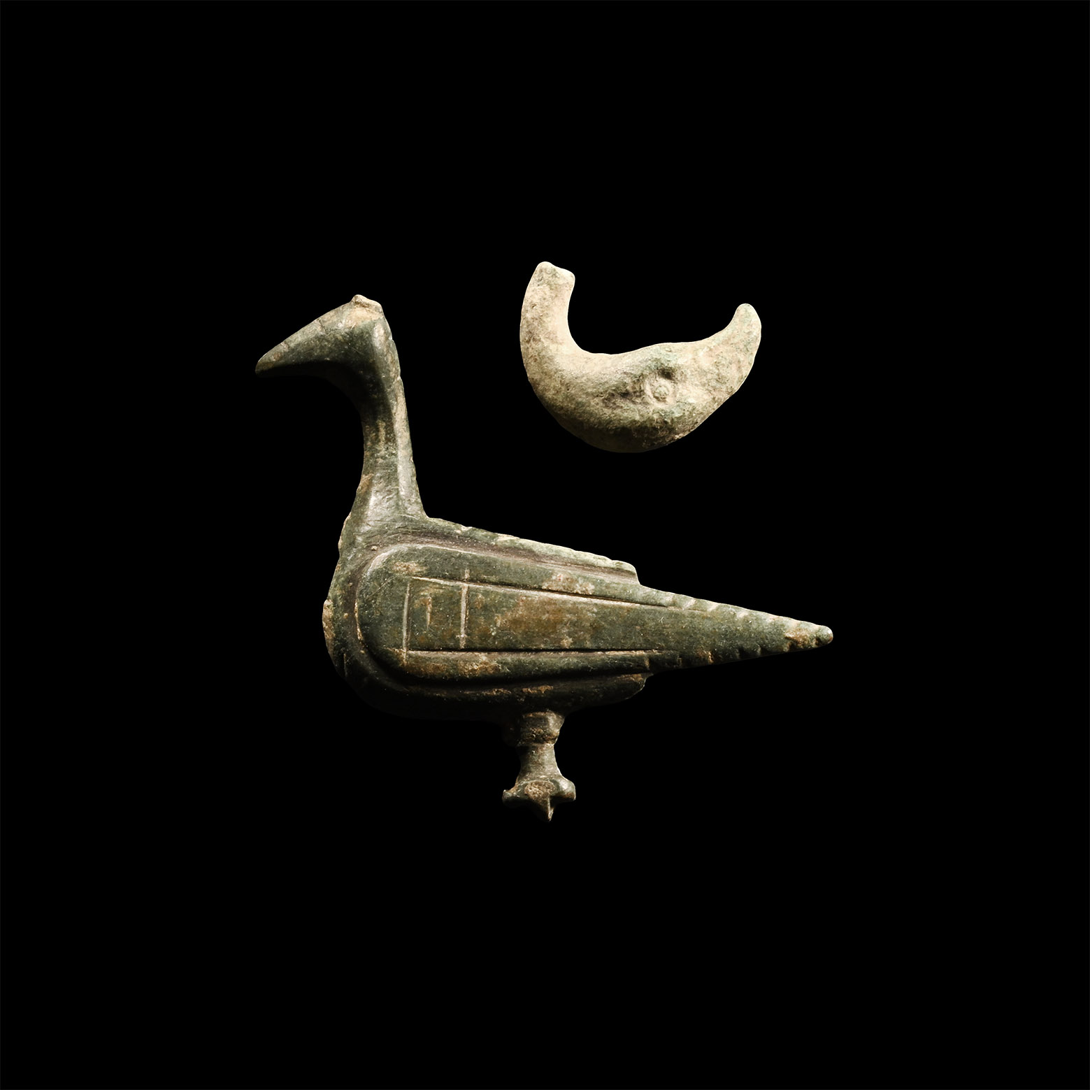 Byzantine Bronze Bird Padlock Plate