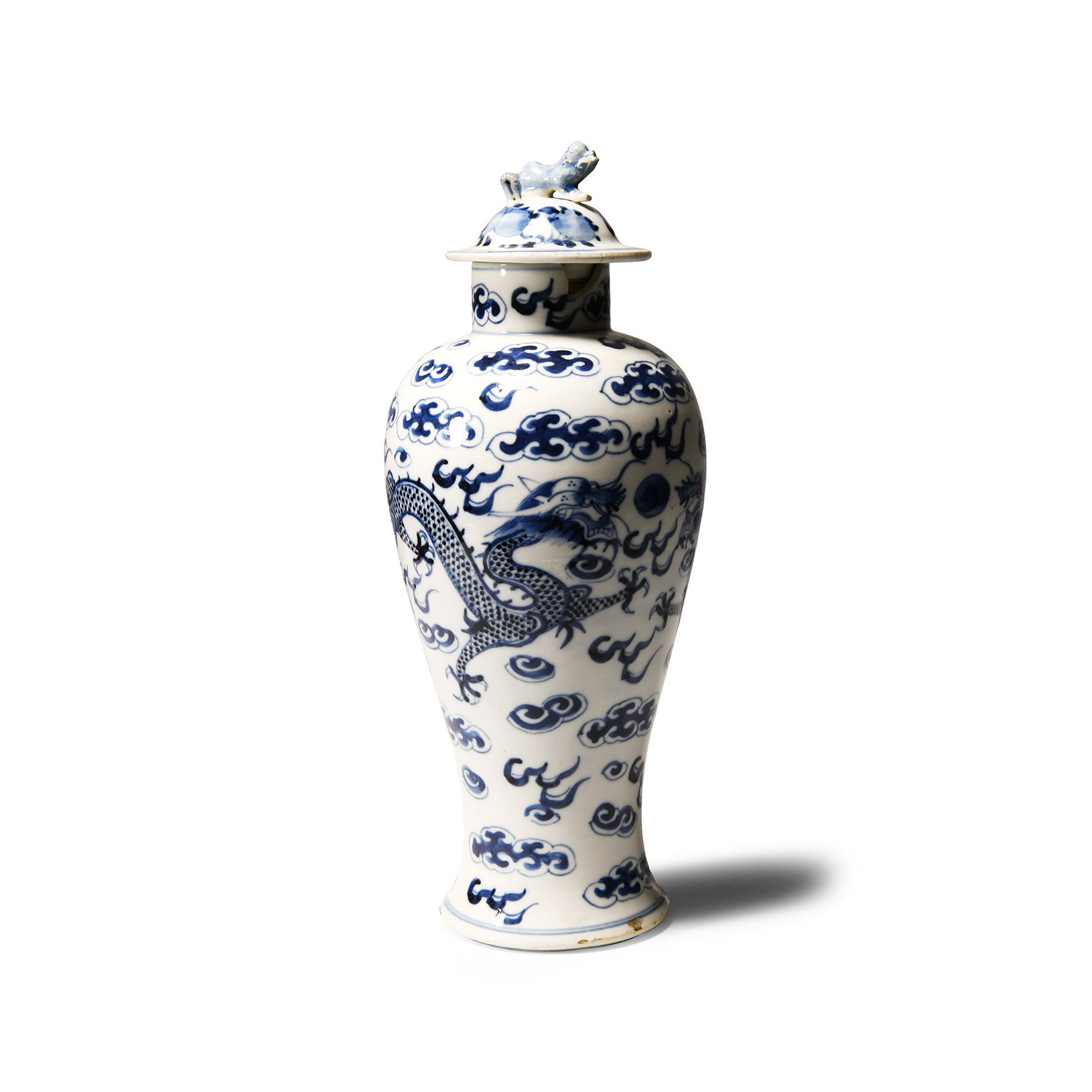 Chinese Blue and White Dragon Jar