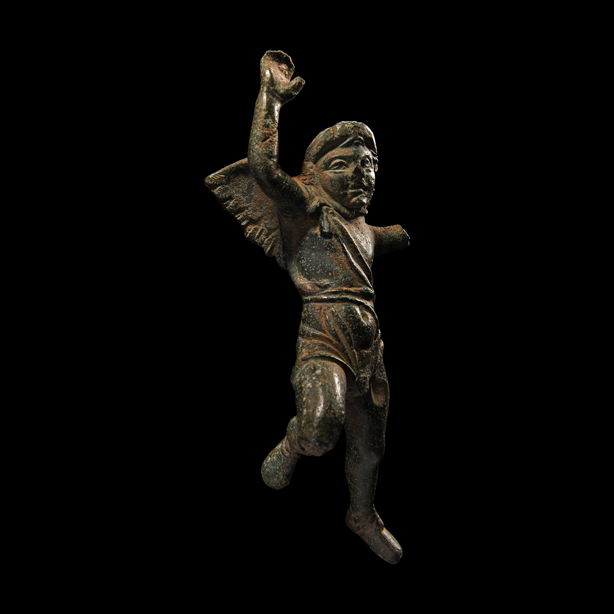 Large Gallo-Roman Bronze Statuette of Cupid