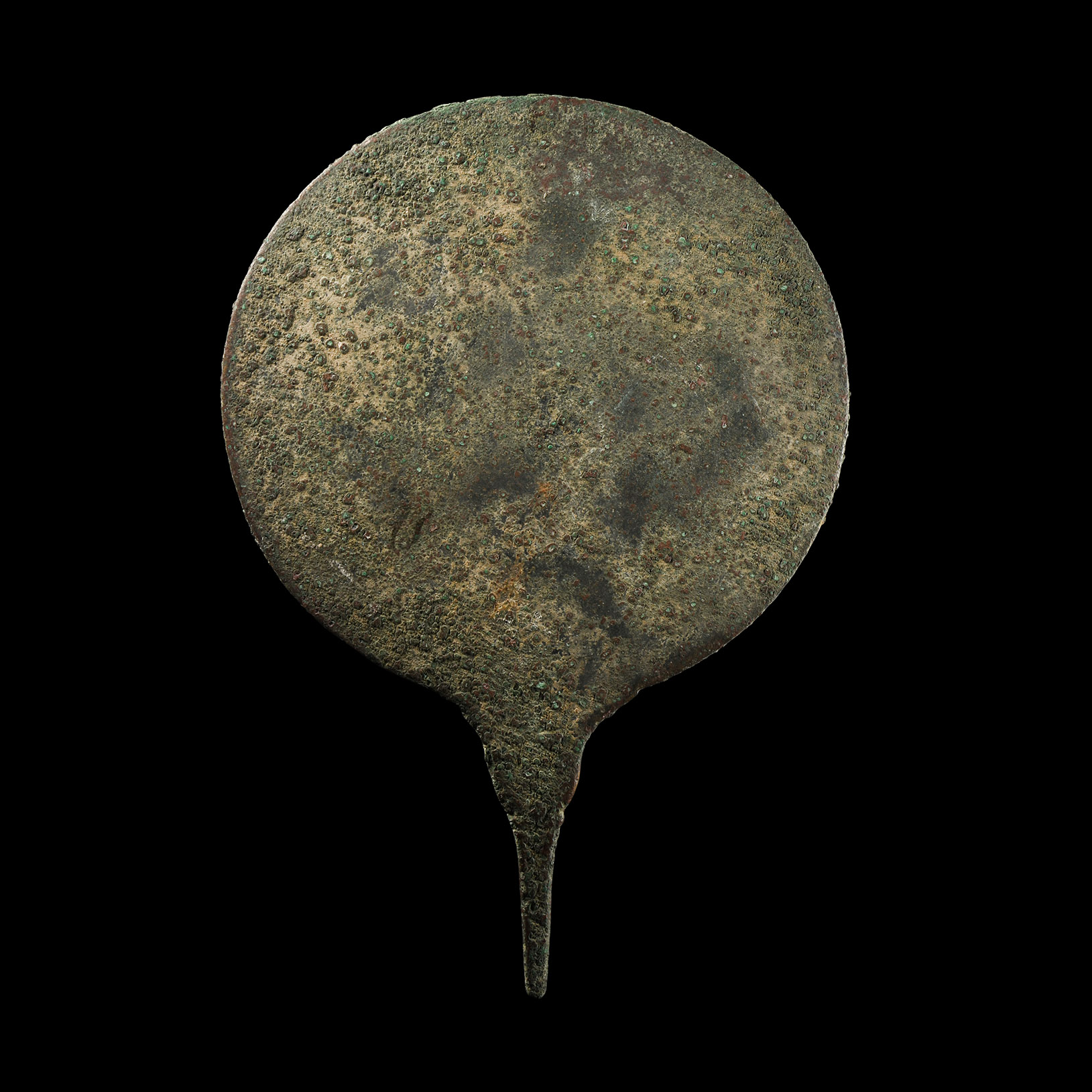 Greek Bronze Handled Mirror