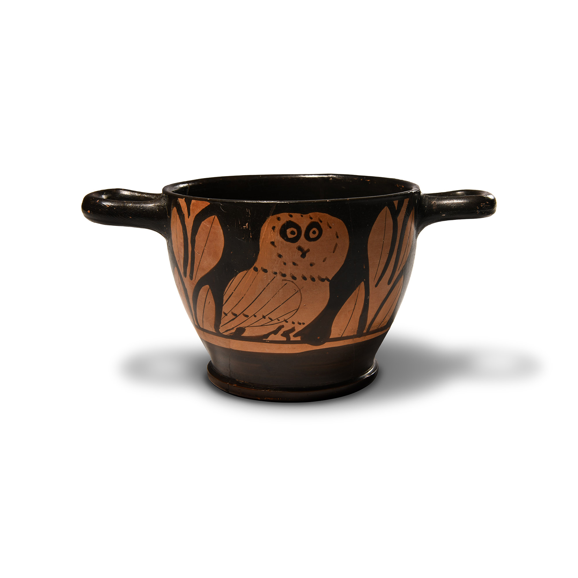 Apulian Red-Figure Skyphos with Owls