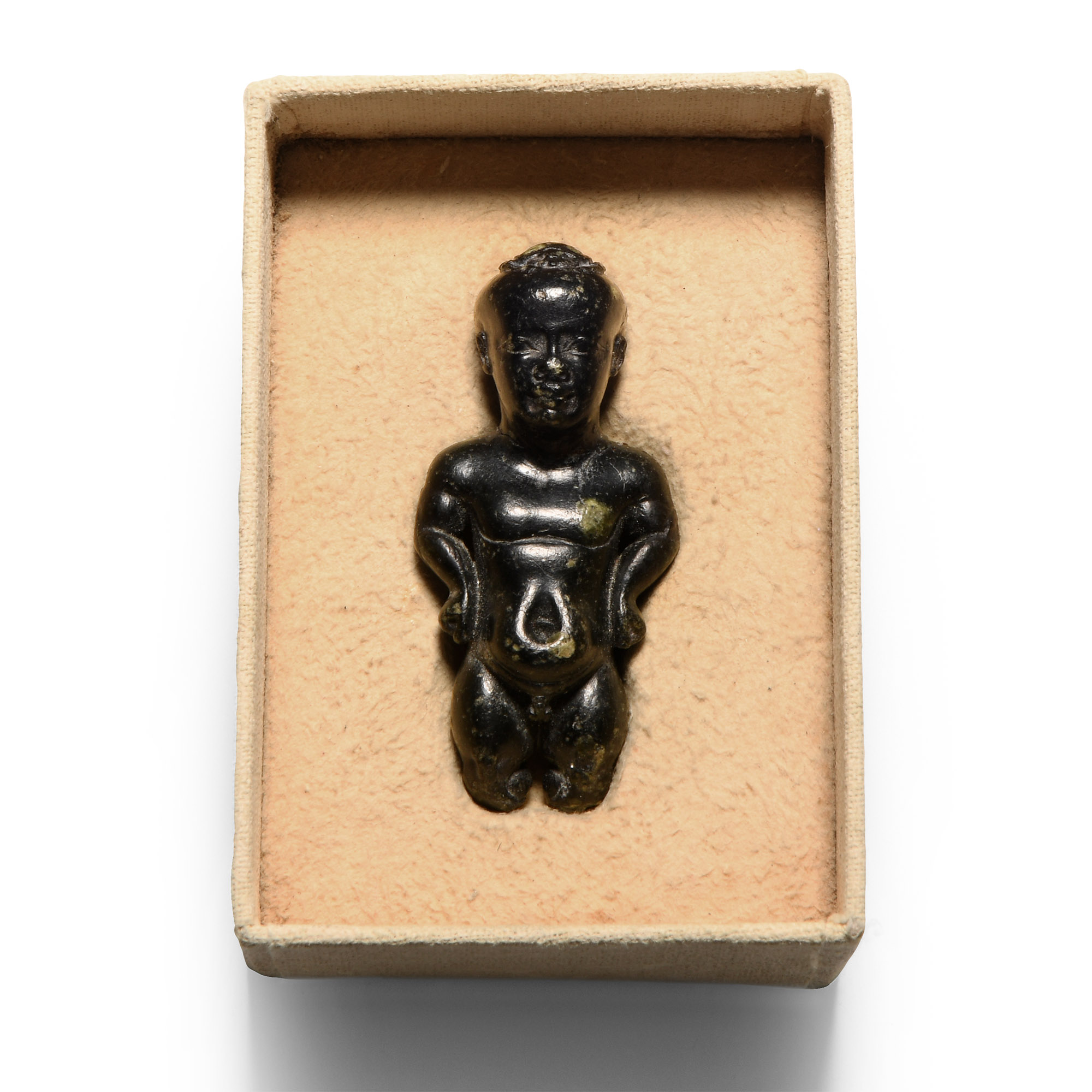 Egyptian Steatite Apotropaic Pataikos Dwarf Amulet Figure
