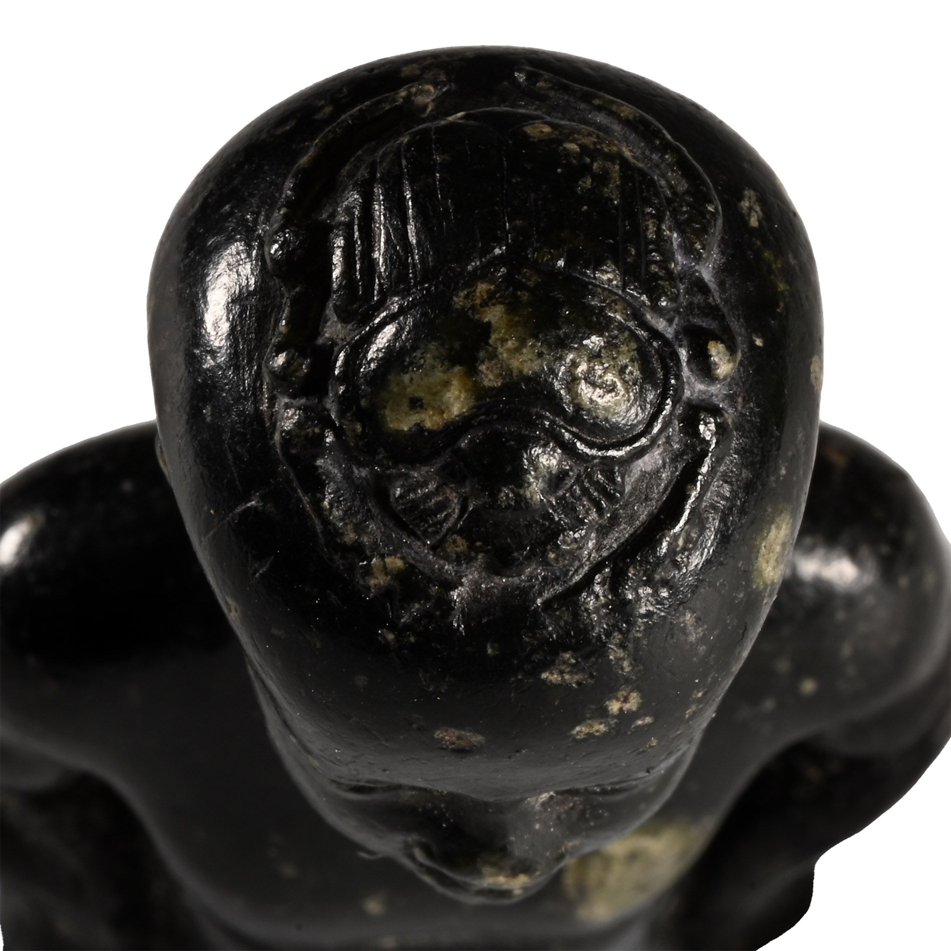 Egyptian Steatite Apotropaic Pataikos Dwarf Amulet Figure