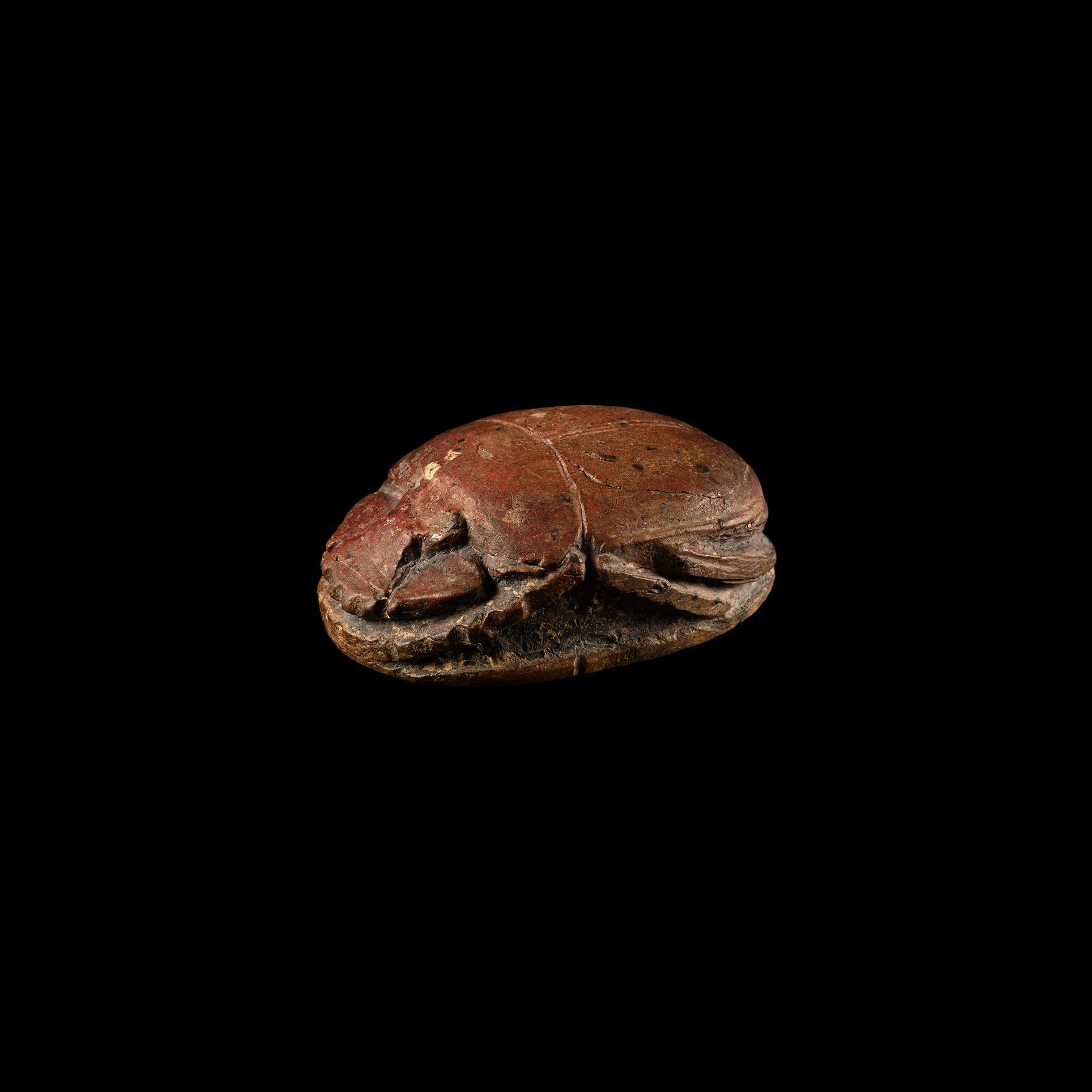 Large Egyptian Heart Scarab with Hieroglyphic Inscription