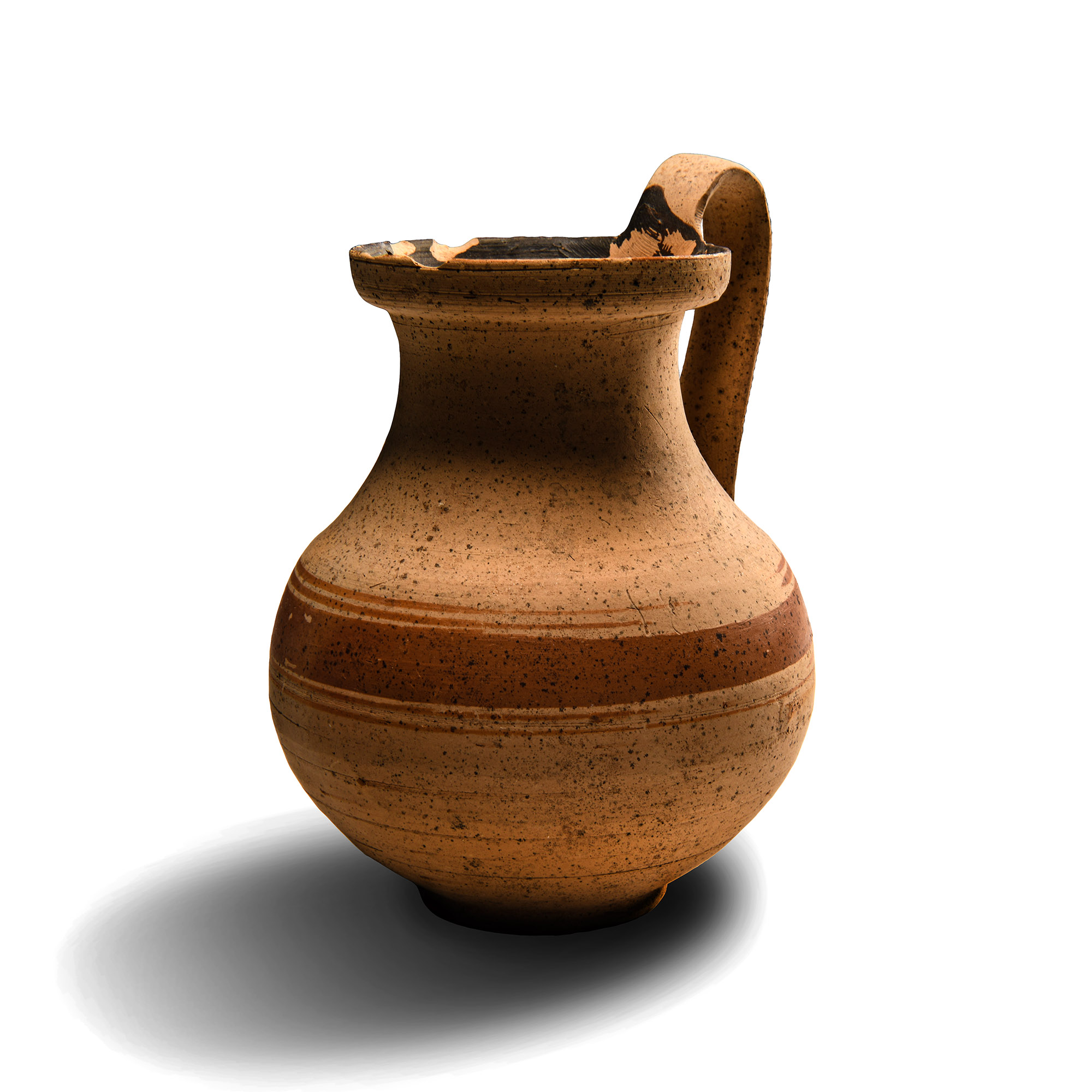 South Italian Terracotta Painted Jug