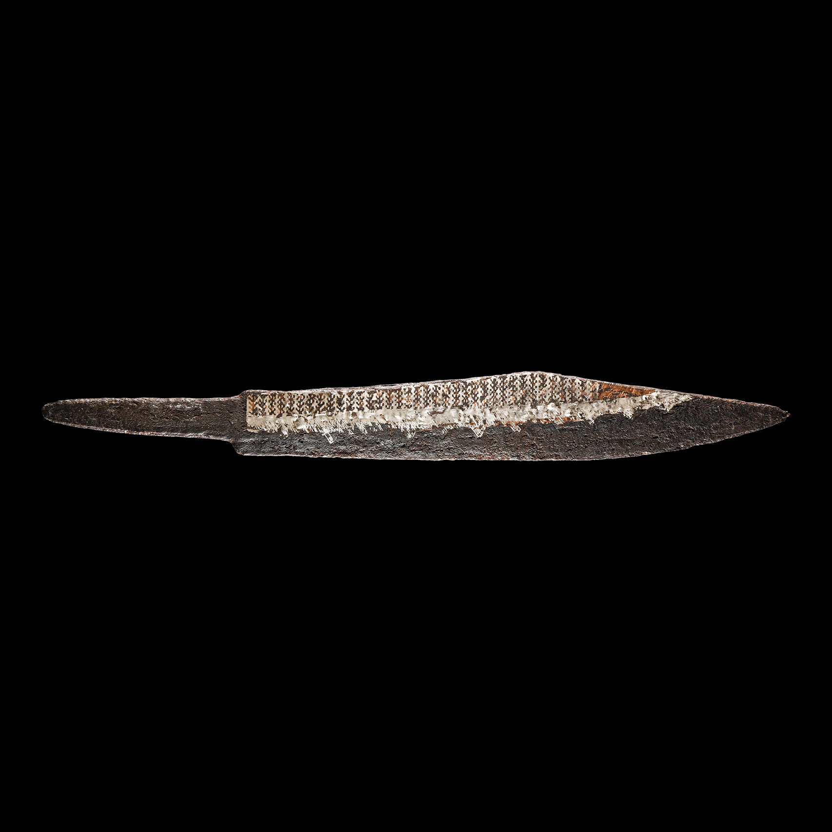 Viking Age Silver and Latten Inlaid Seax War Knife