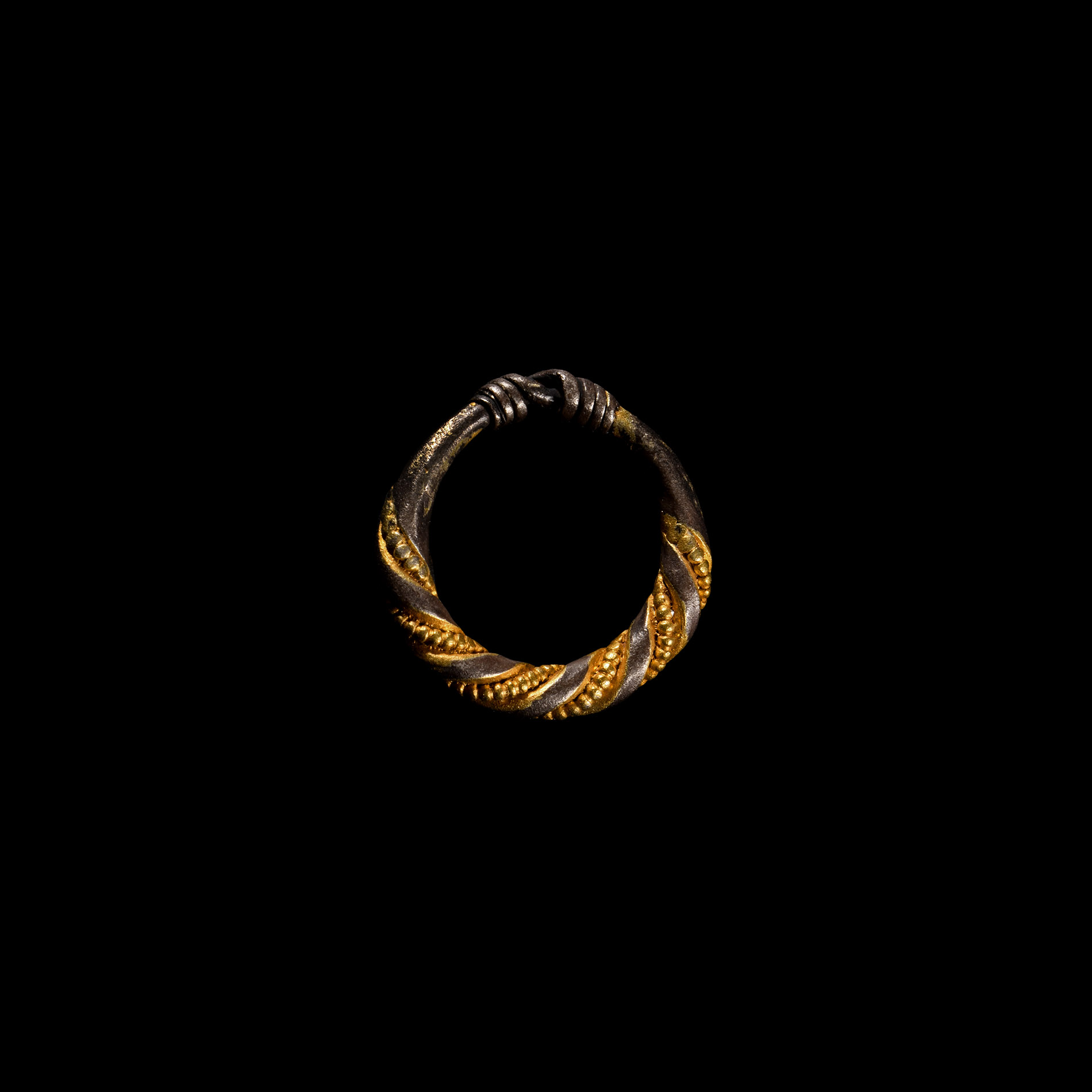 Viking Age Silver-Gilt Twisted Ring