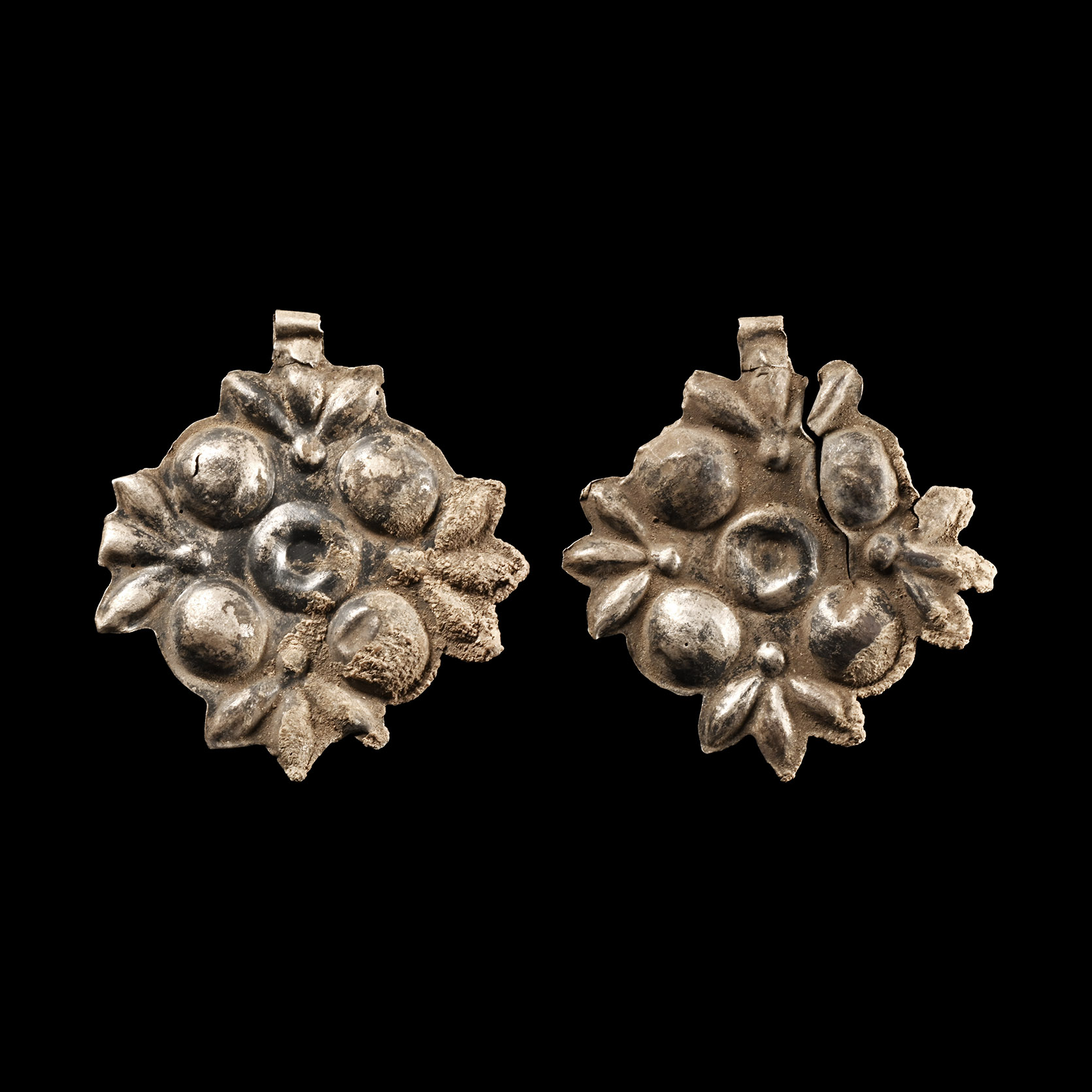 Elamite Silver Pendant Pair