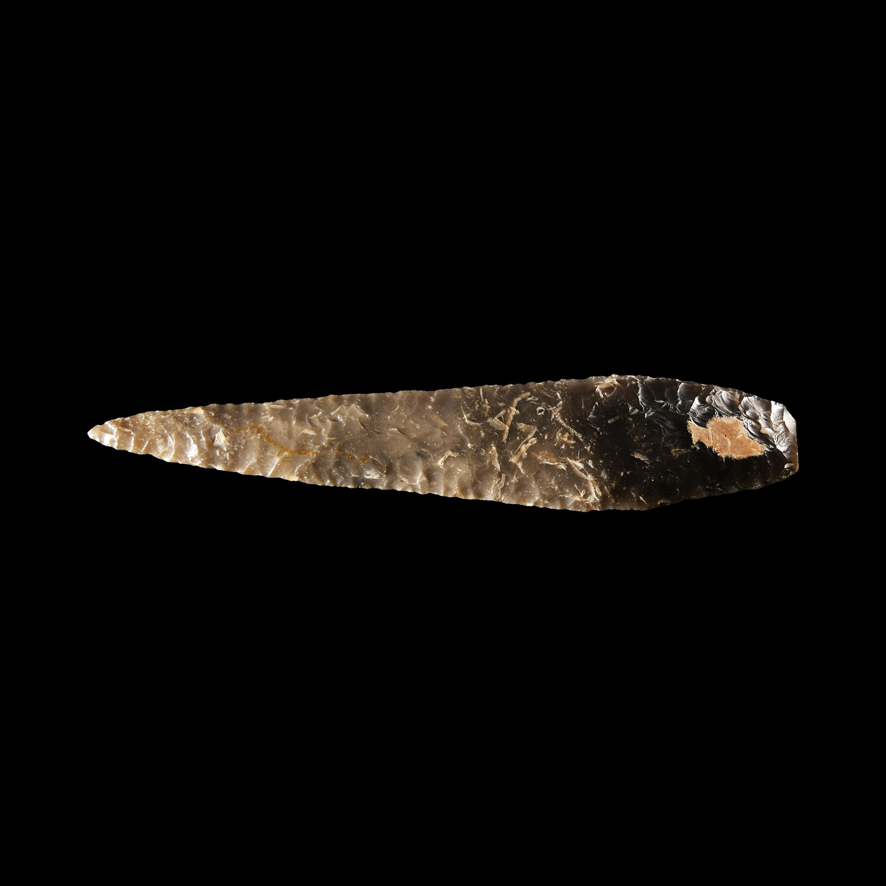 Stone Age Danish Type 1b Brown Flint Stiletto Dagger