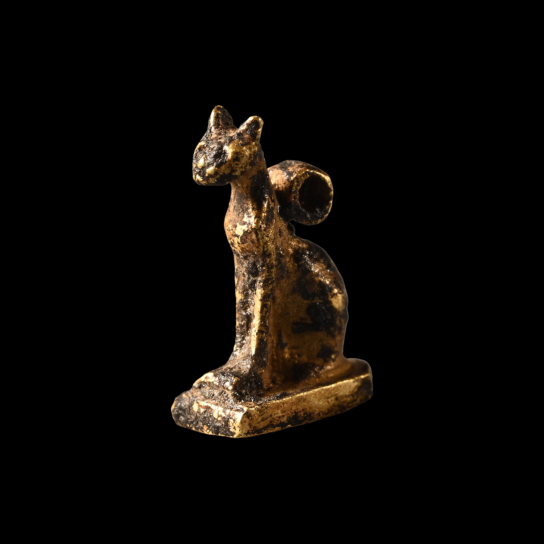 Egyptian Gold Cat Amulet of the God Bastet