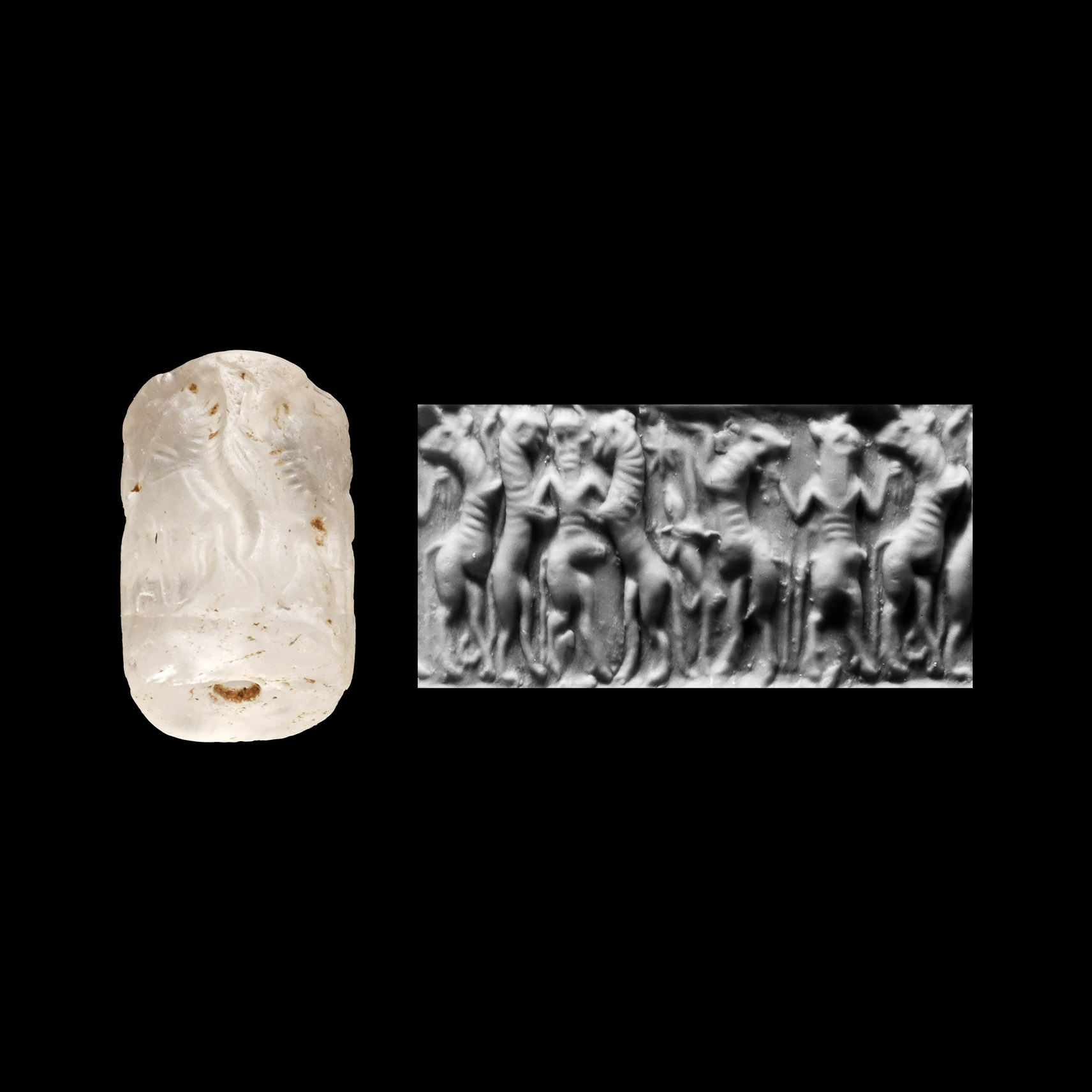 Old Akkadian Stone Cylinder Seal