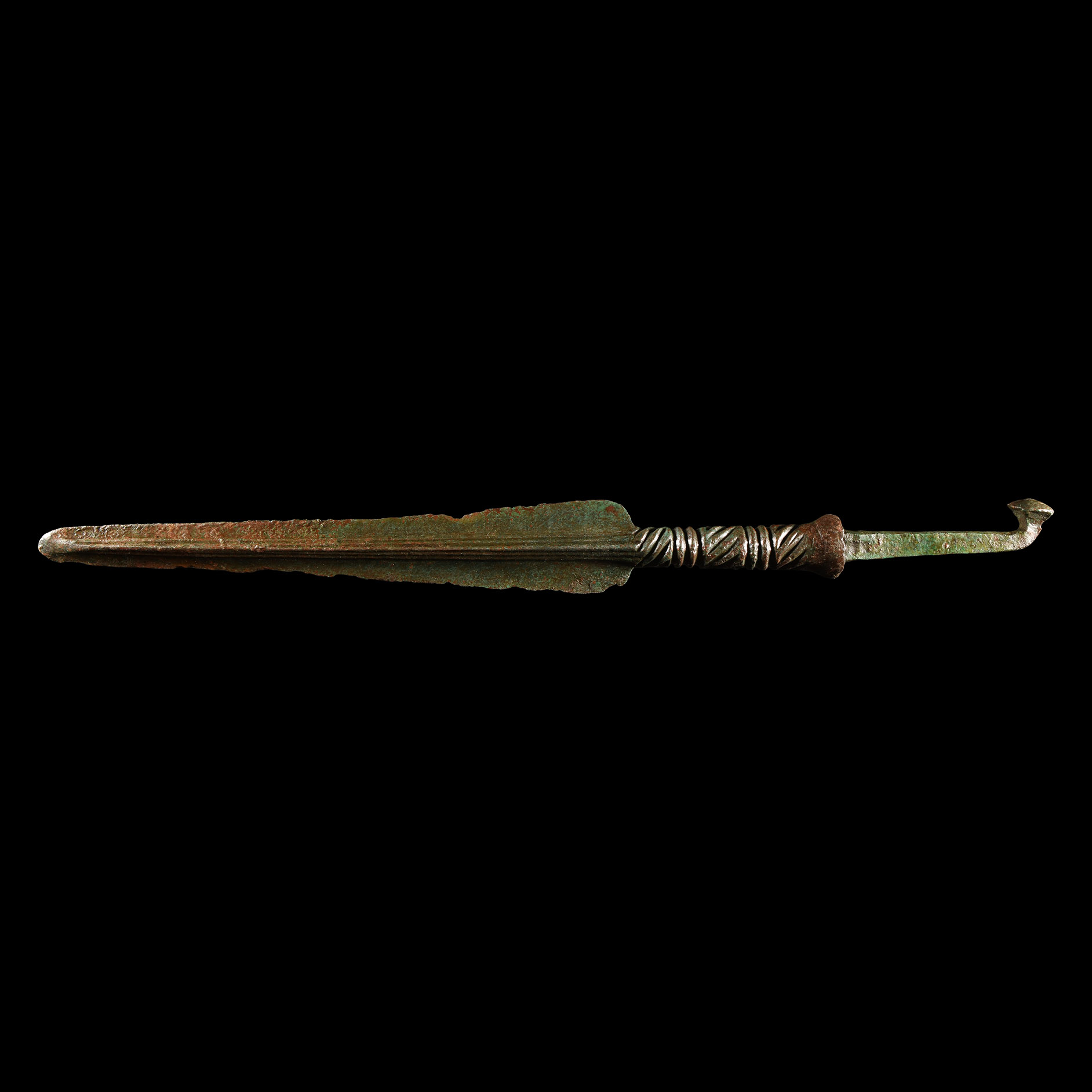 Marlik Type Bronze Decorated Spearhead