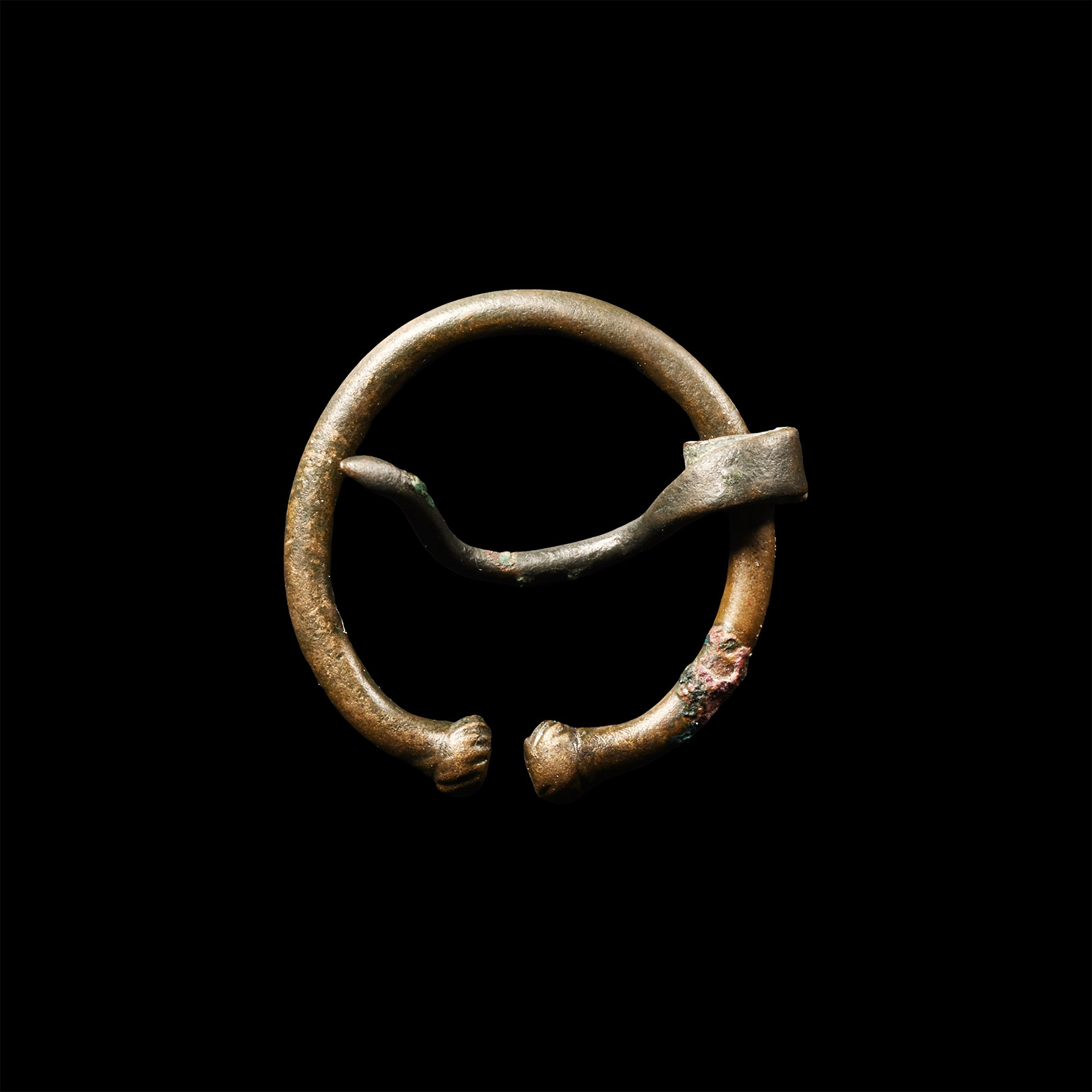 Romano-Celtic Bronze Torc-Shaped Brooch