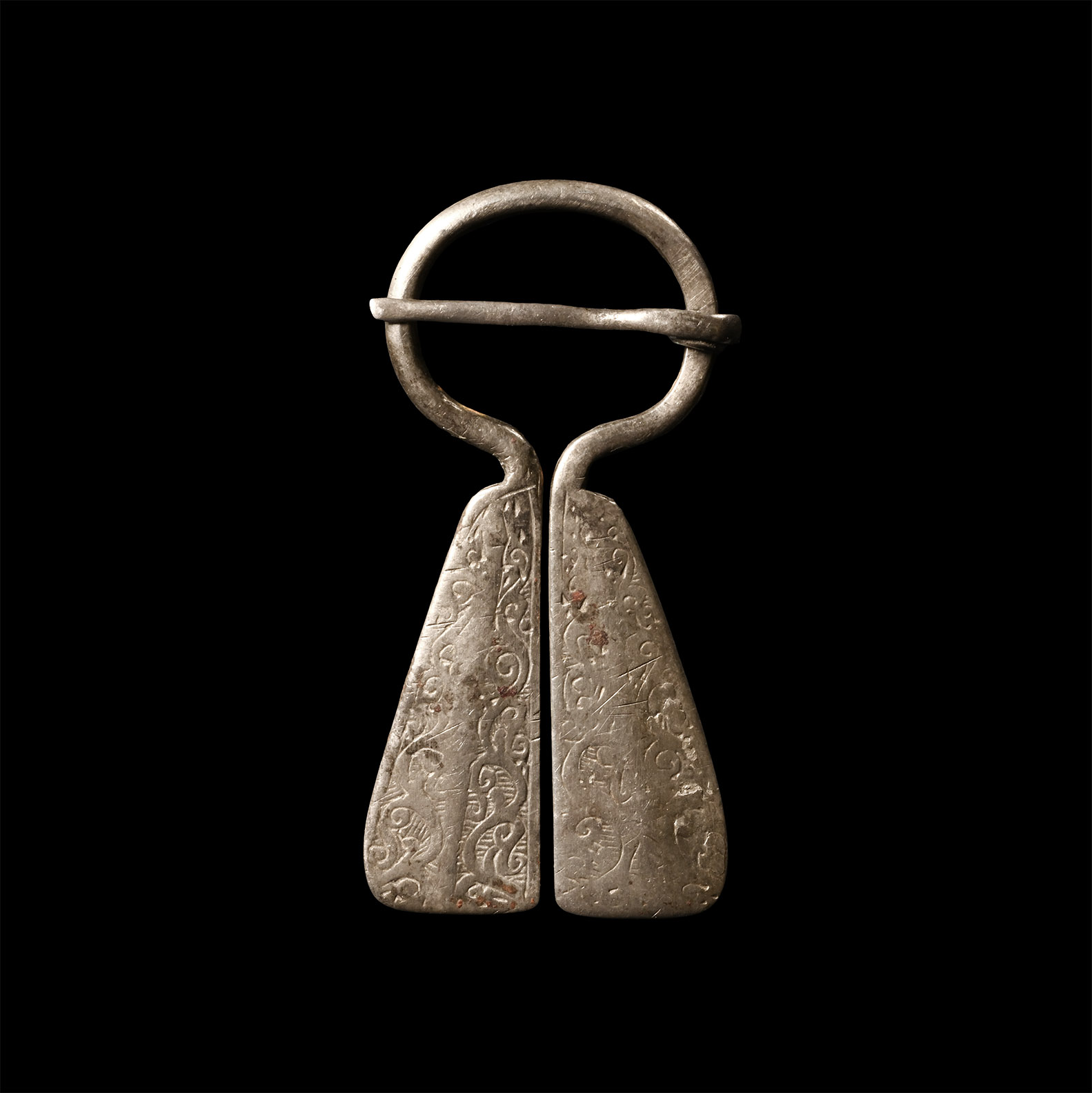 Viking Inspired Silver Omega-Shaped Penannular Brooch