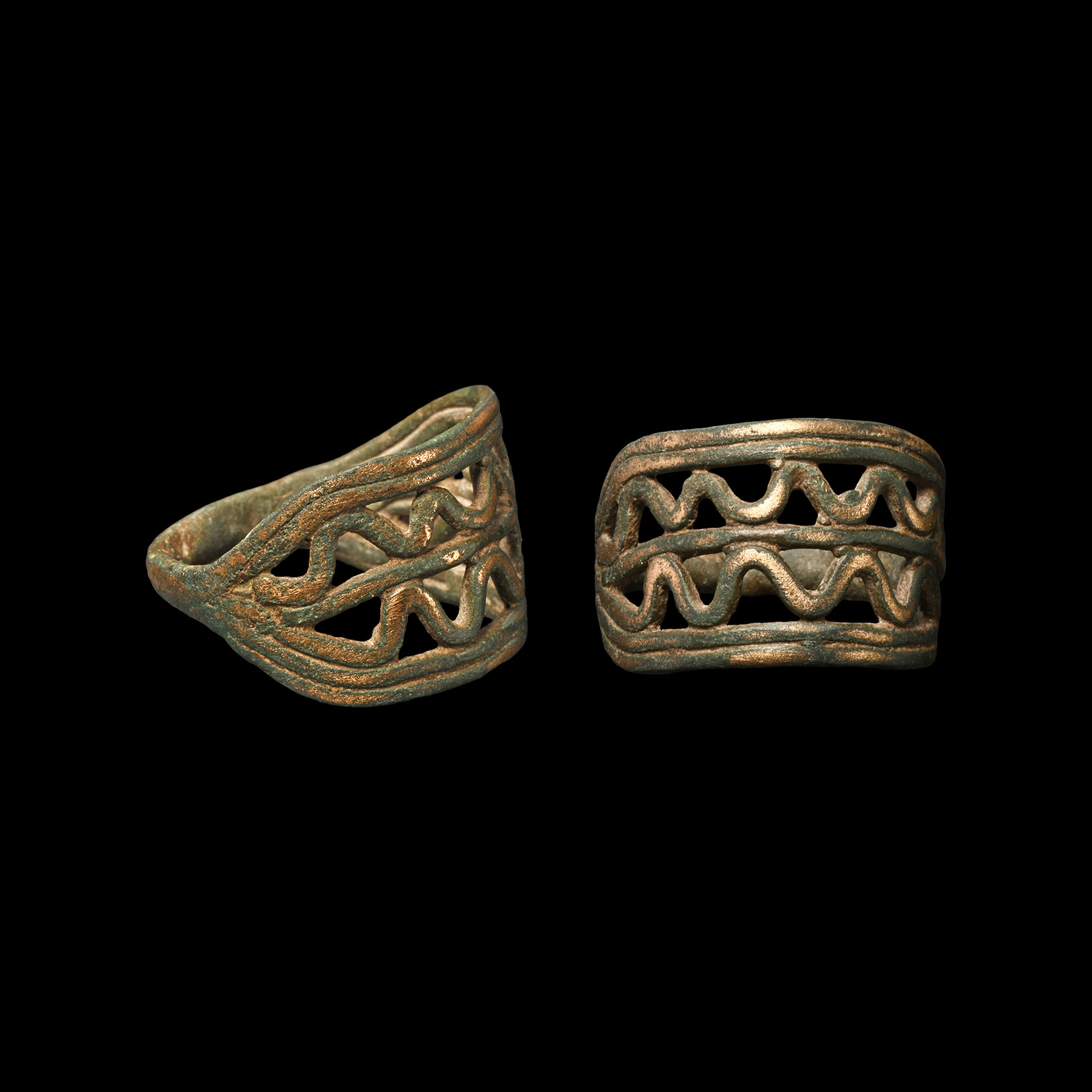 Amlash Bronze Openwork Ring