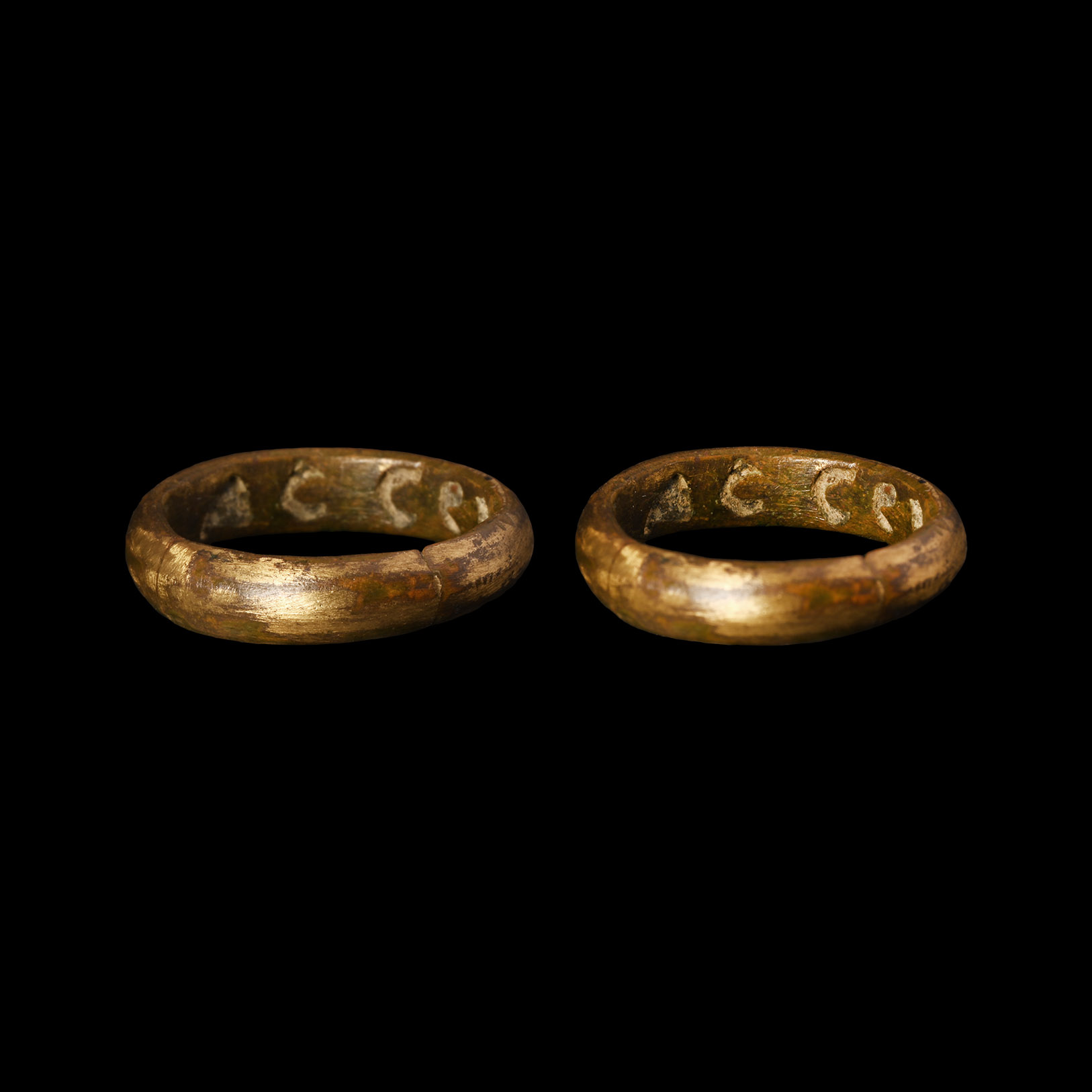 Post Medieval Bronze 'I Accept' Posy Ring