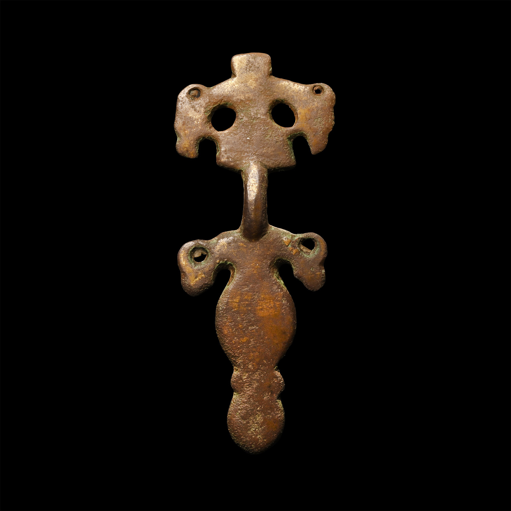 Gothic Bronze Bow Brooch