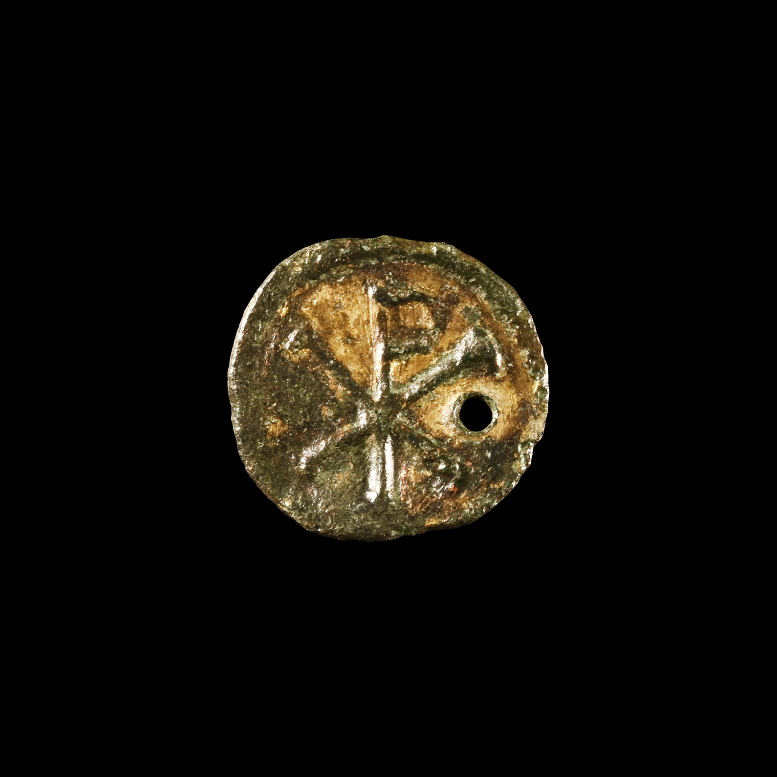Roman Gilt Bronze Early Christian Pendant