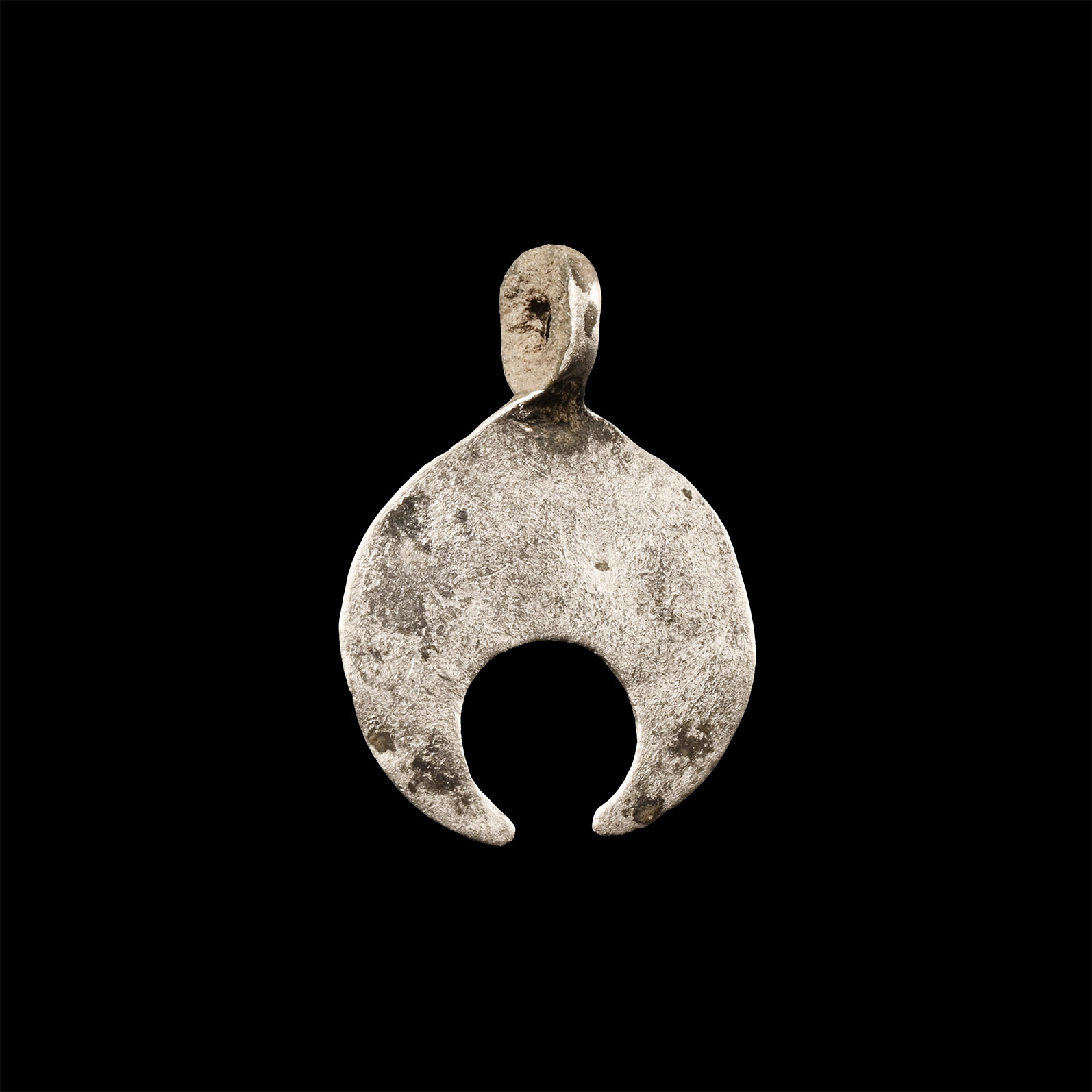 Roman Silver Lunar Pendant
