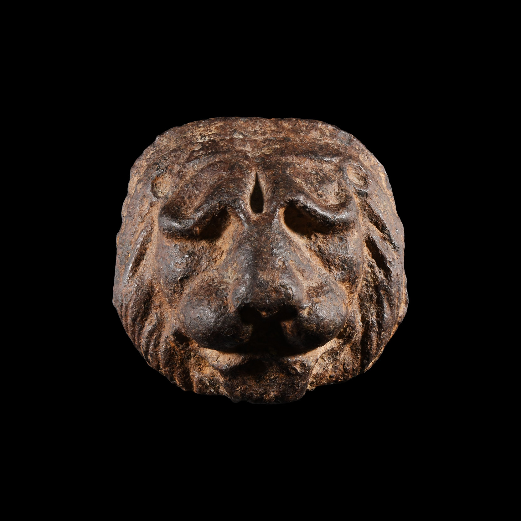 Medieval Iron Lion's Head Weight