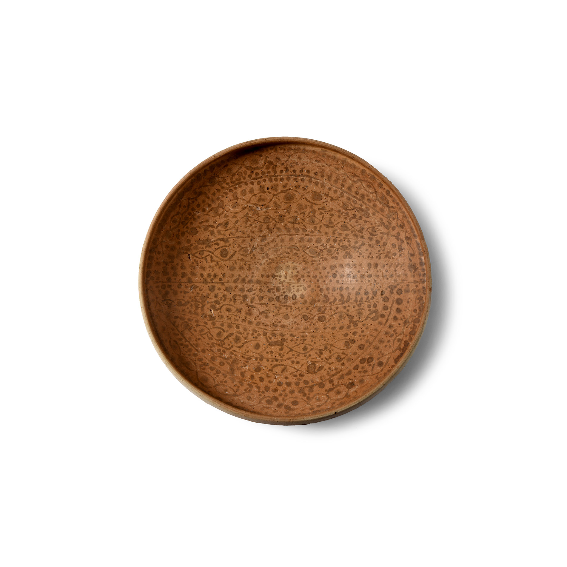 Nabataean White Ground Dish with Painted Foliage