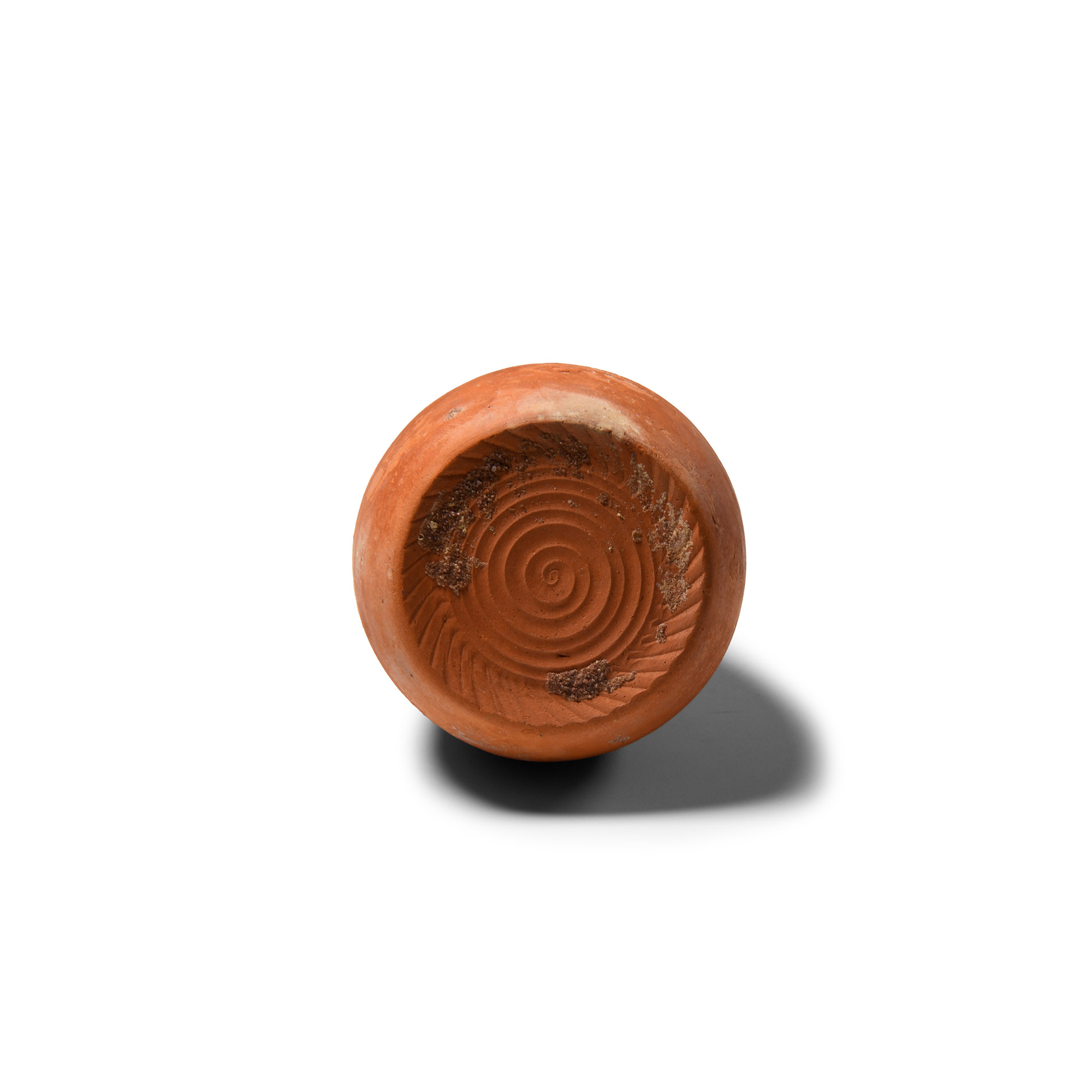 Roman Terracotta Vase with Spiral Decorated Base