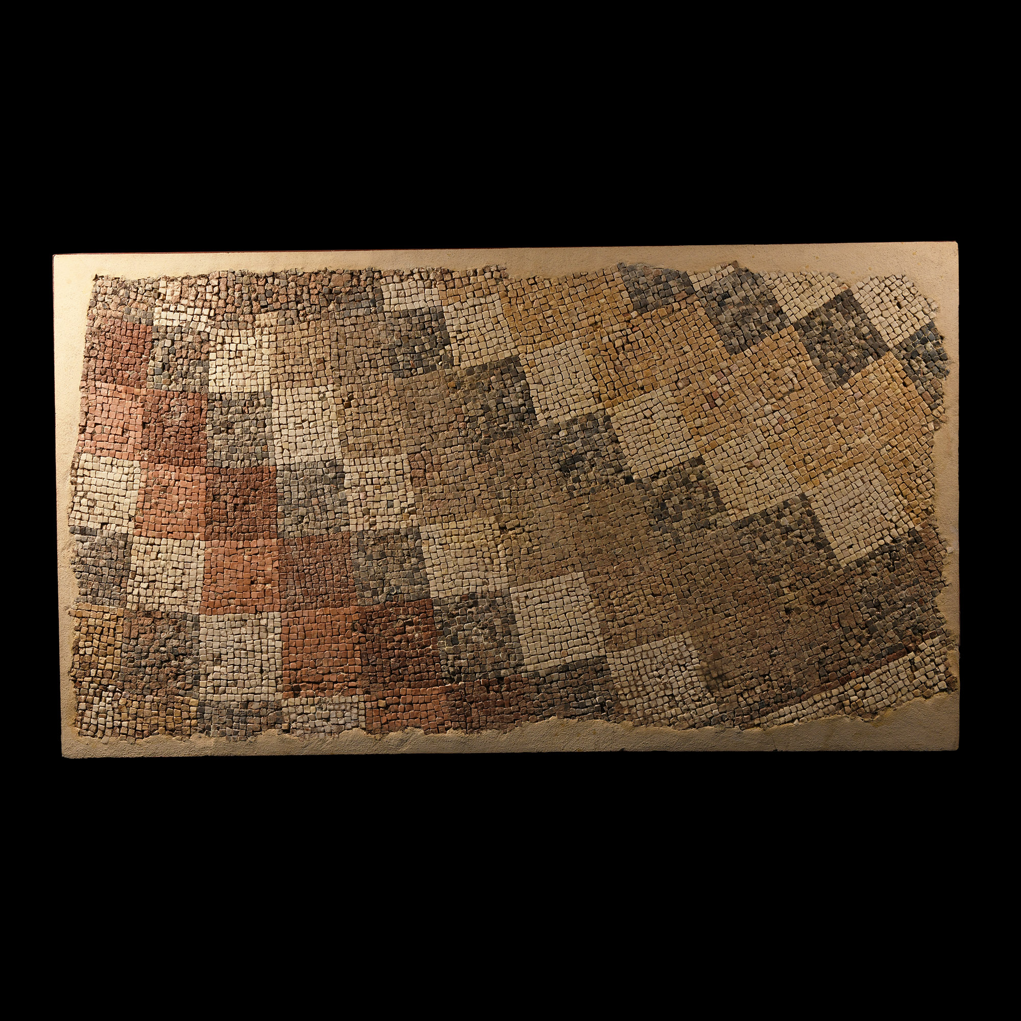 Roman Geometric Floor Mosaic