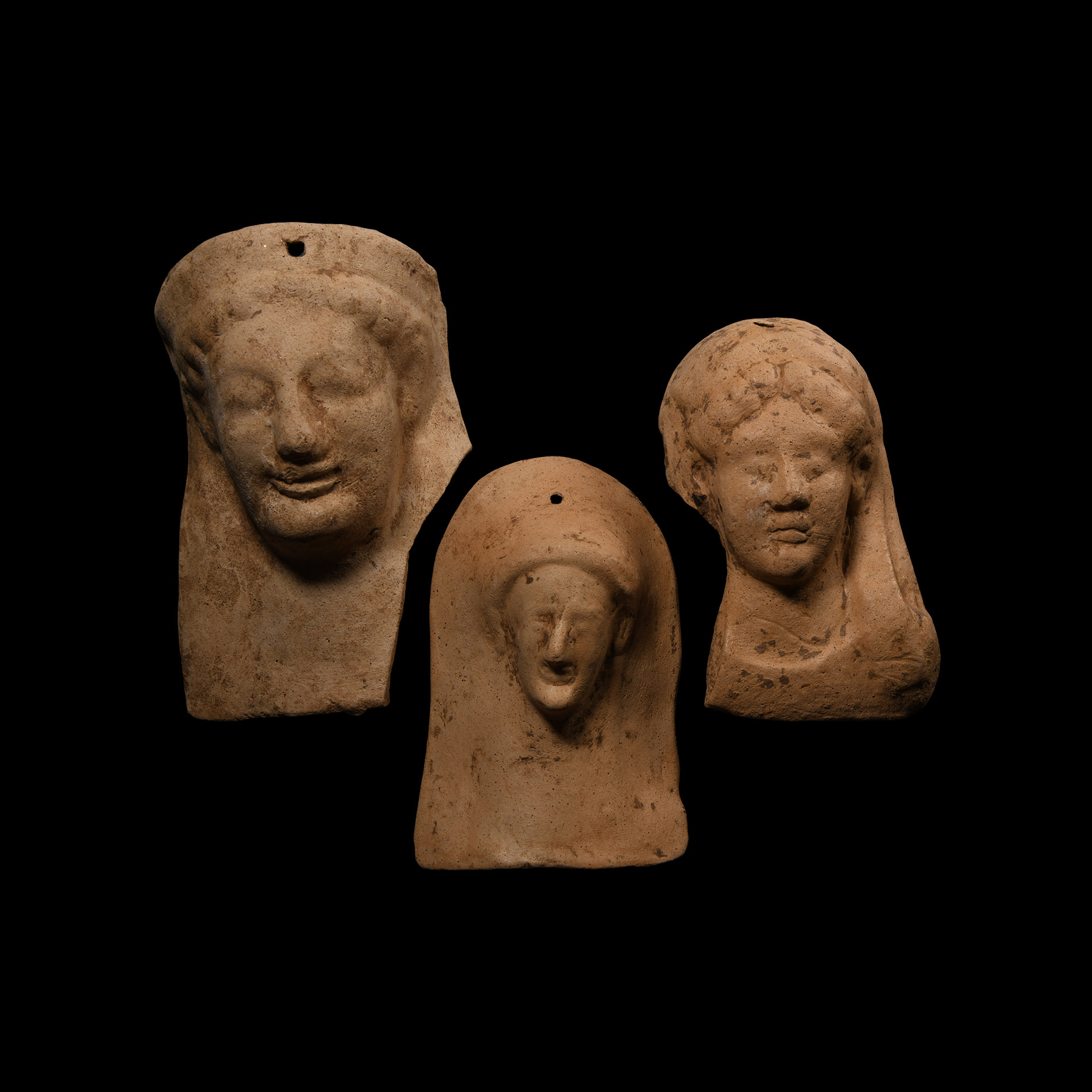 Greek Terracotta Protome Mask Collection