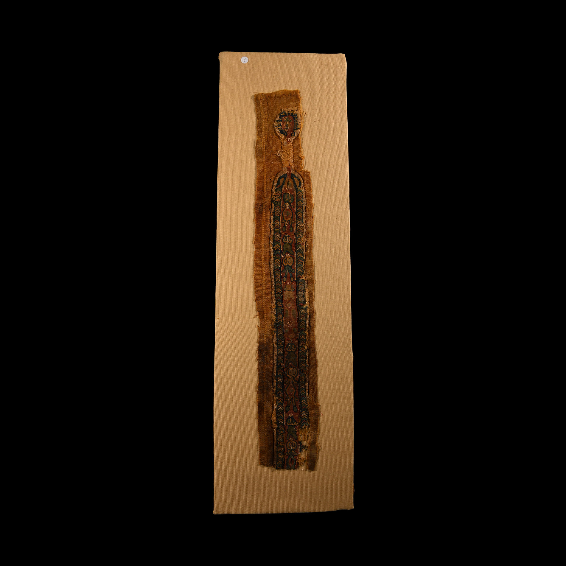 Egyptian Mounted Coptic Textile with Figures