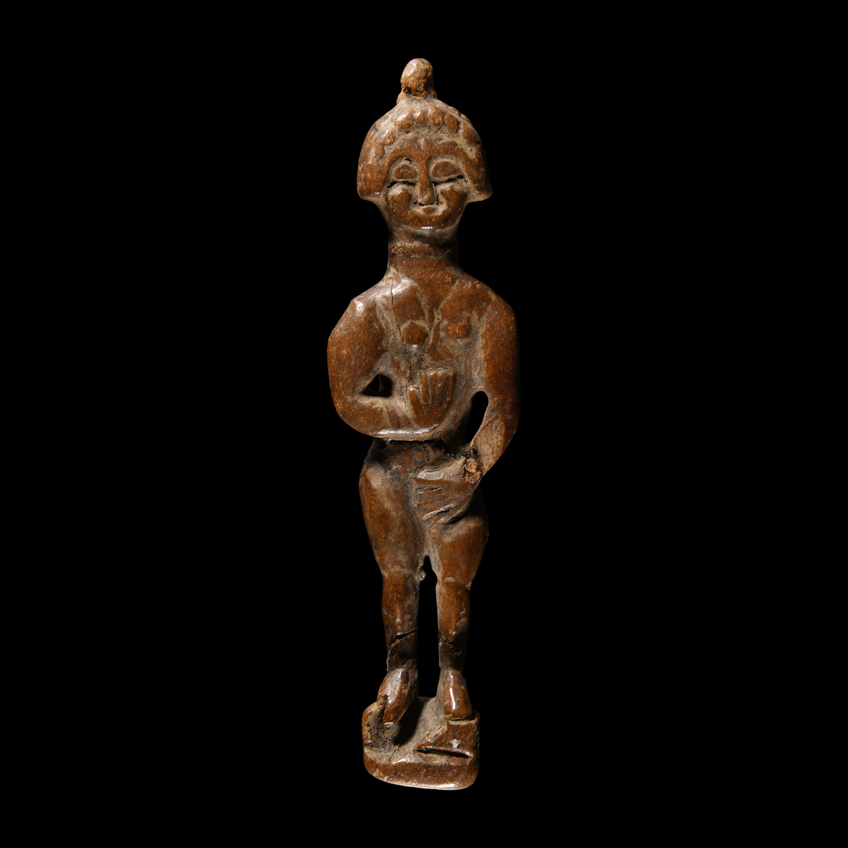 Egyptian Coptic Wood Female Figure