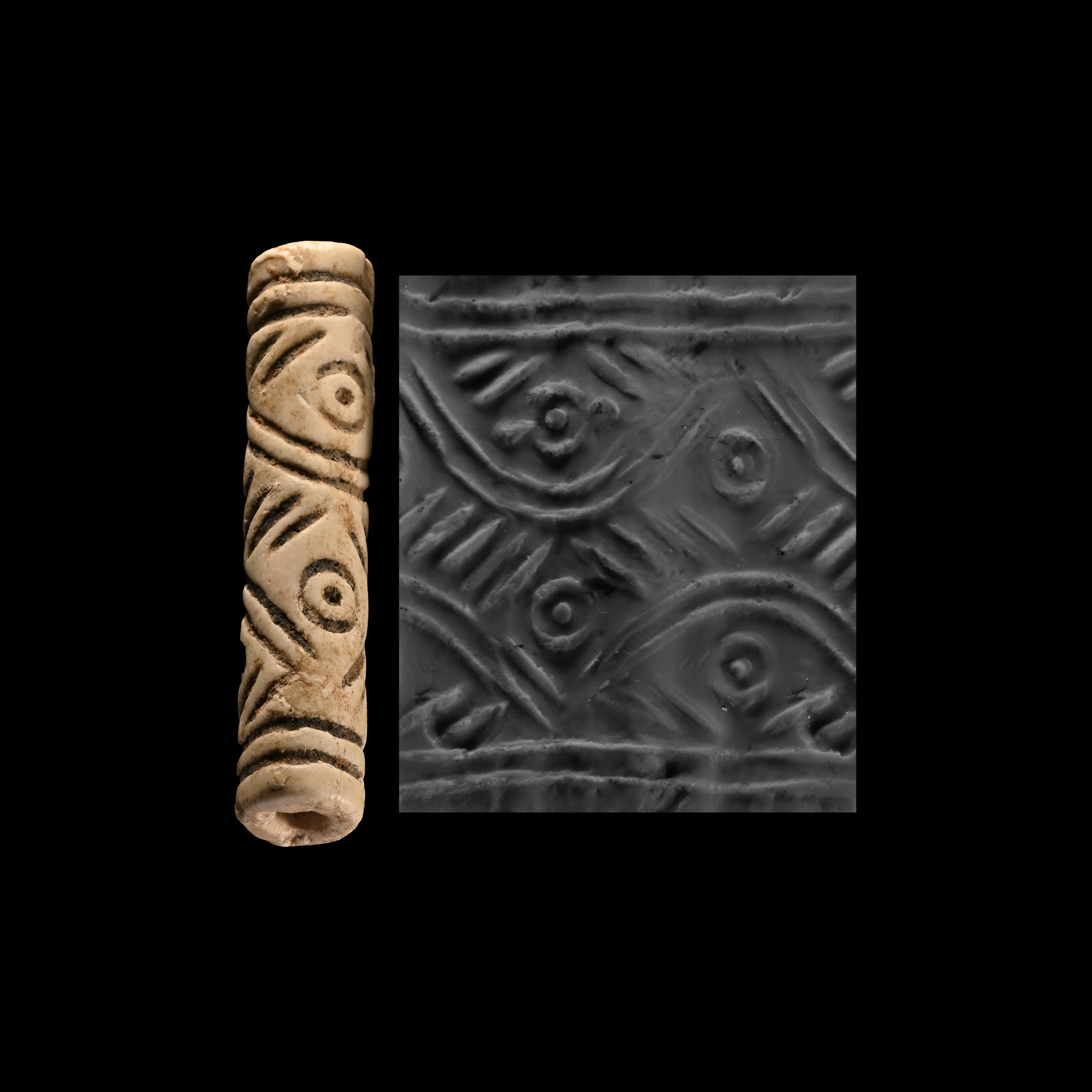 Western Asiatic Stone Geometric Cylinder Seal