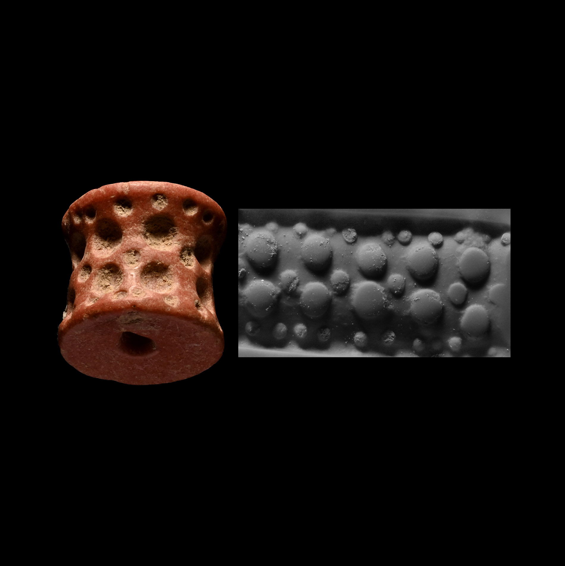 Western Asiatic Pink Jasper Cylinder Seal