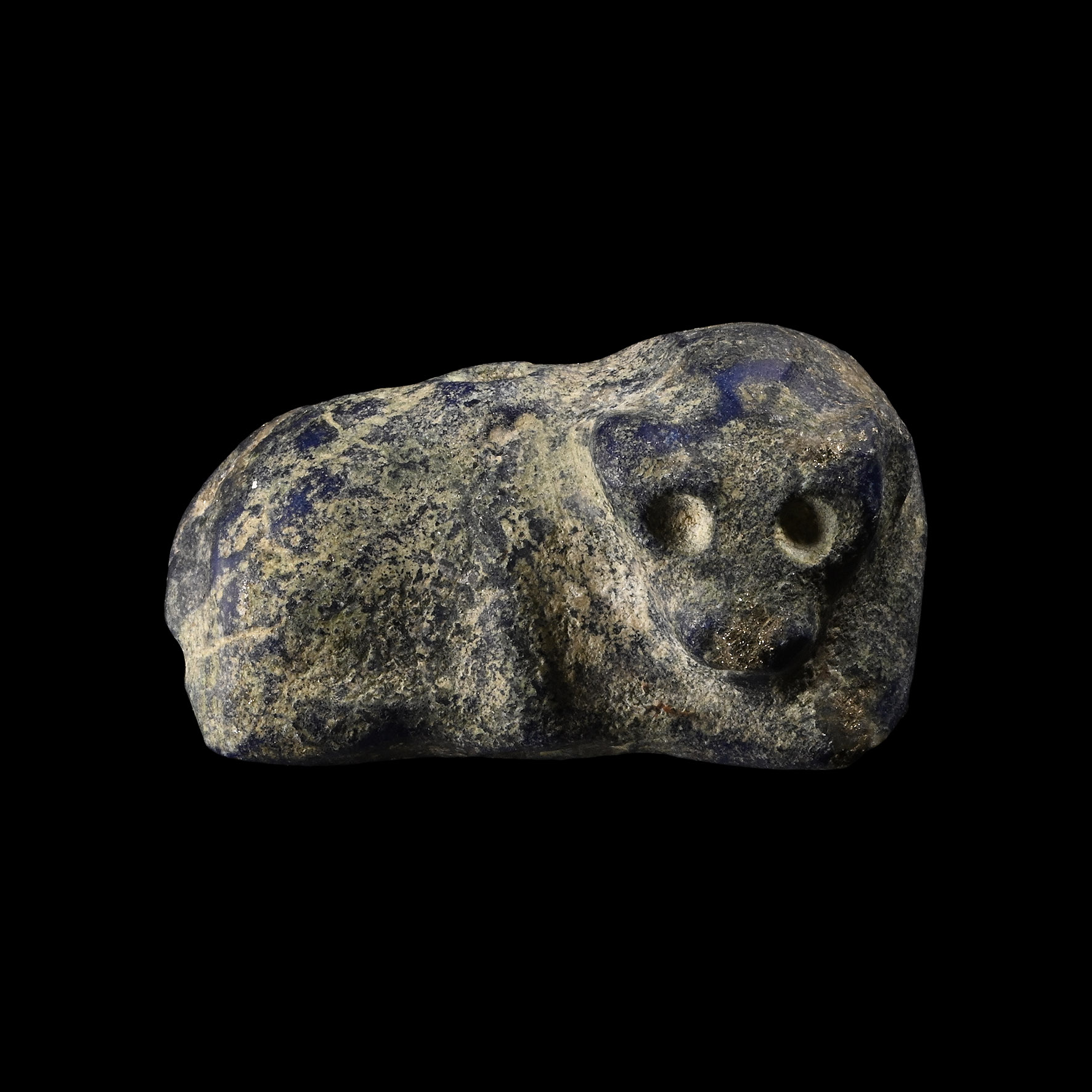 Western Asiatic Lapis Lazuli Lion Amulet